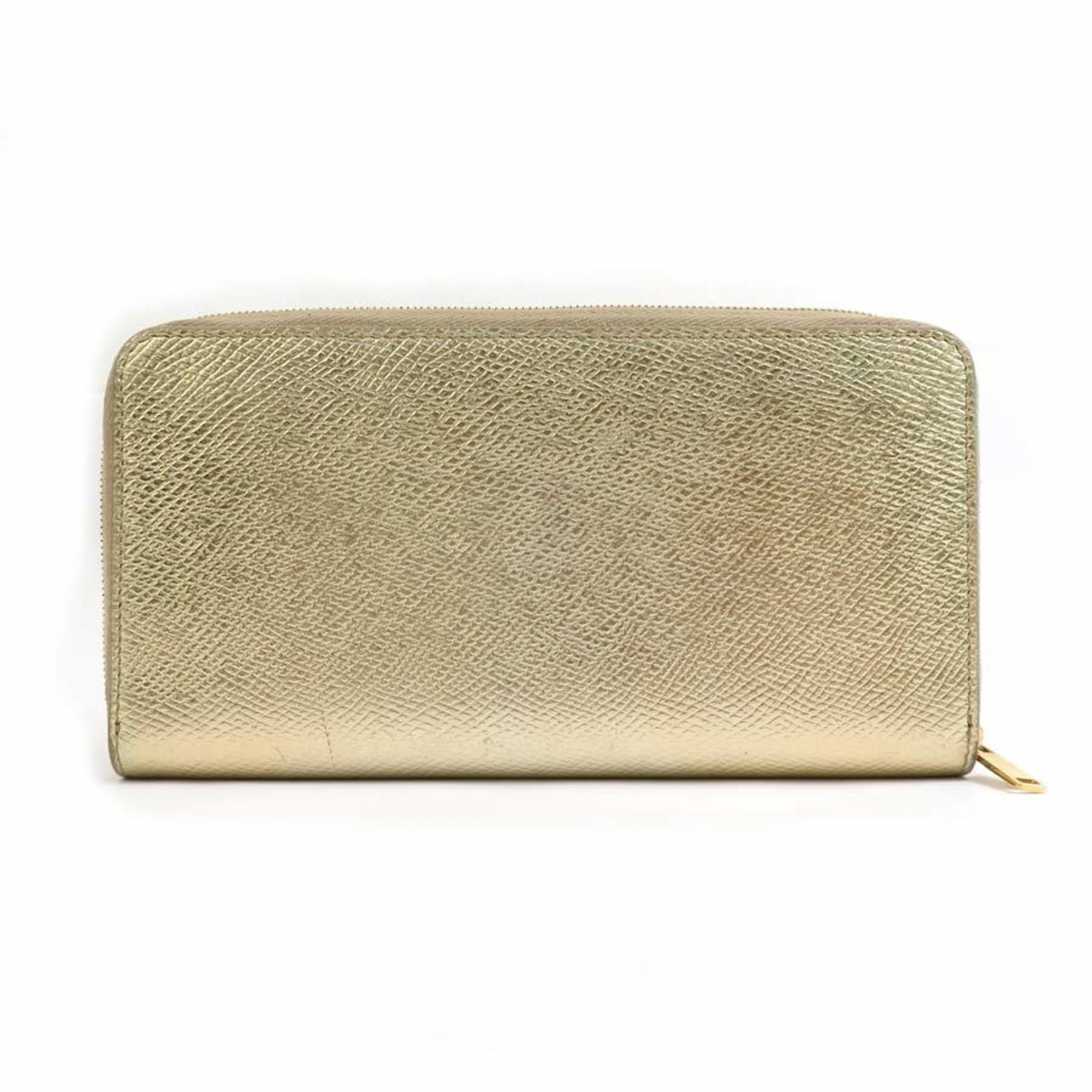 Celine CELINE Round Long Wallet Leather Gold Men's Women's 55790g Size ONE SIZE - 2 Thumbnail