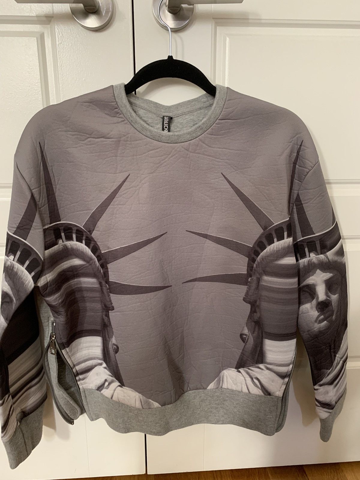 Neil Barrett Statues Of Liberty Print Sweatshirt Grey Grailed