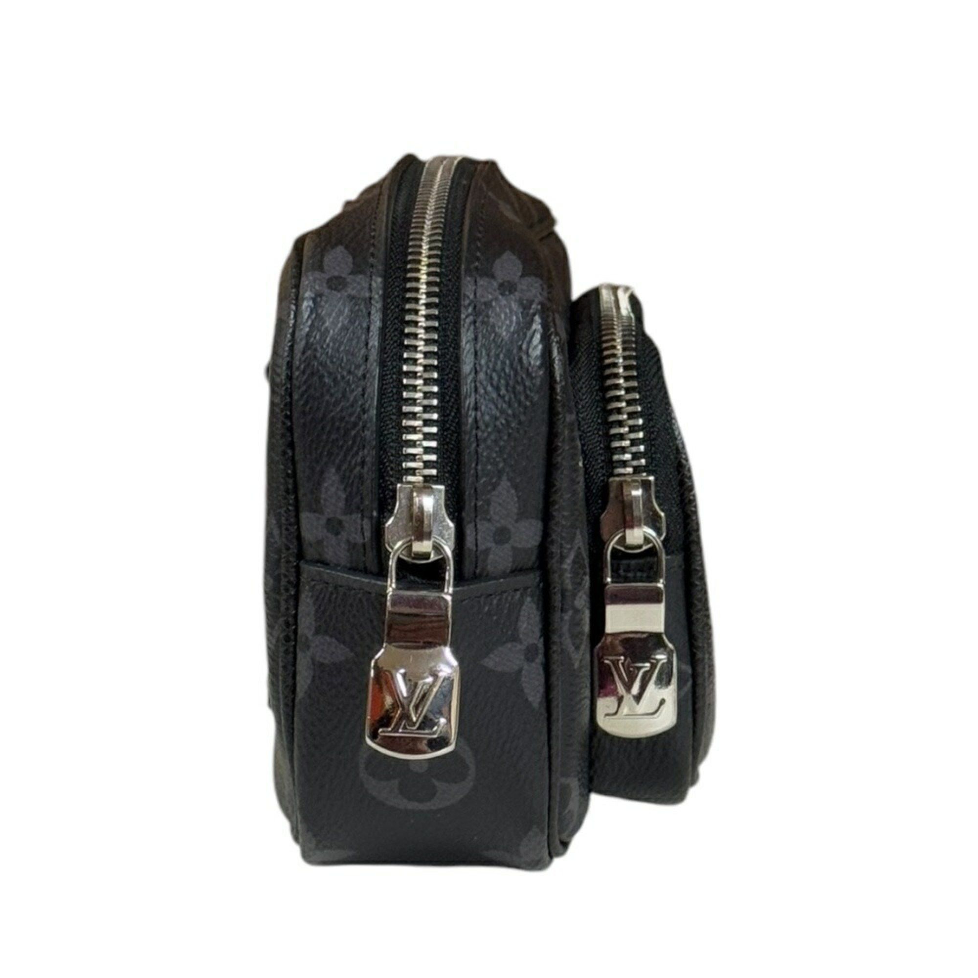 Louis Vuitton Louis Vuitton Outdoor Pochette Taiga Rama Shoulder Bag Monogram Eclipse M30755 Black Men's LOUIS VUITTON Size ONE SIZE - 4 Thumbnail