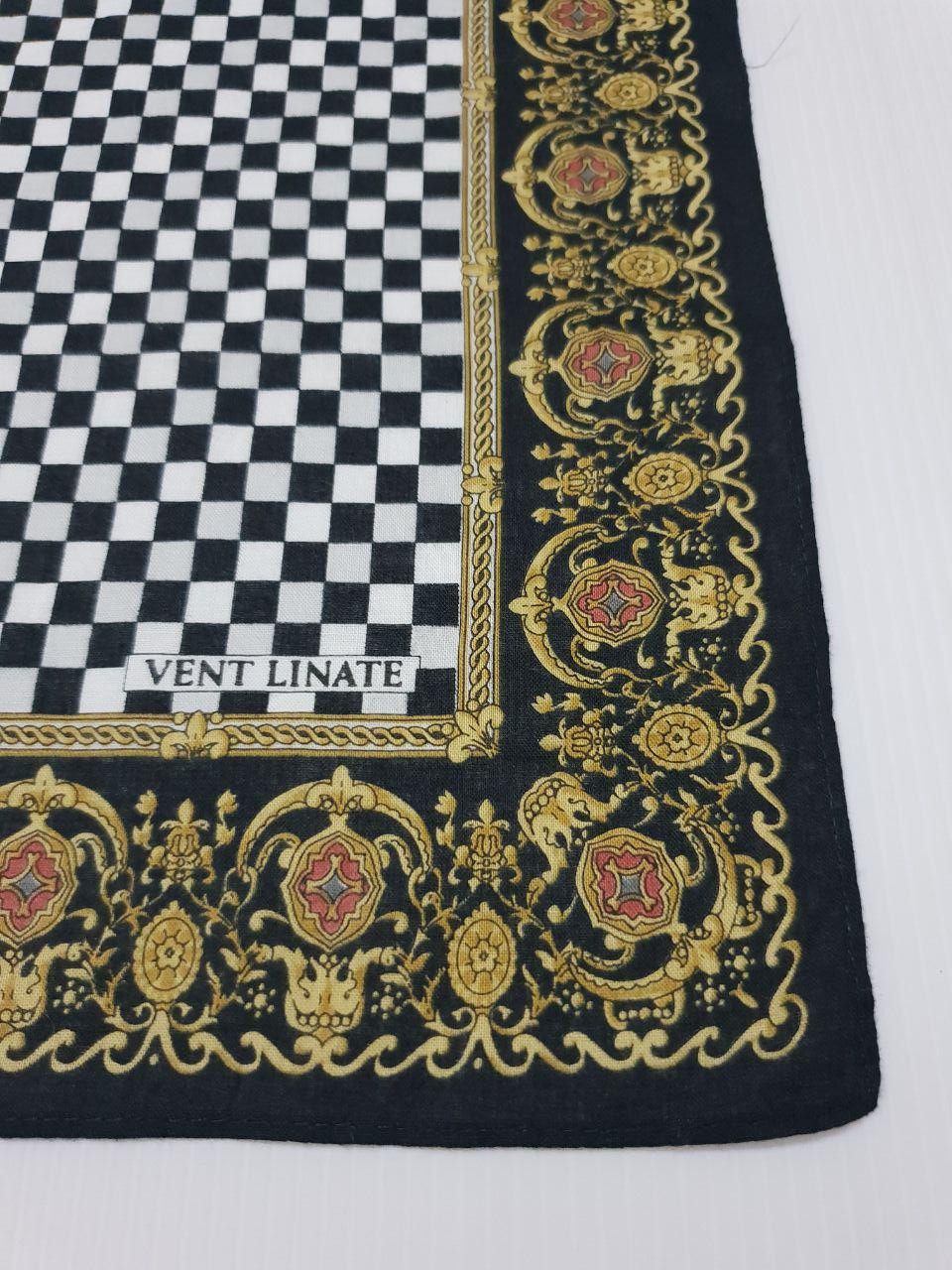 Designer × Vintage Handky Bandana Black And White With Frame Design Size ONE SIZE - 3 Thumbnail