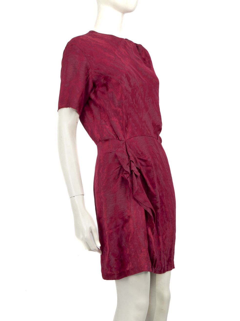 Isabel Marant Burgundy Ruffle Trim Dress Size S / US 4 / IT 40 - 2 Thumbnail