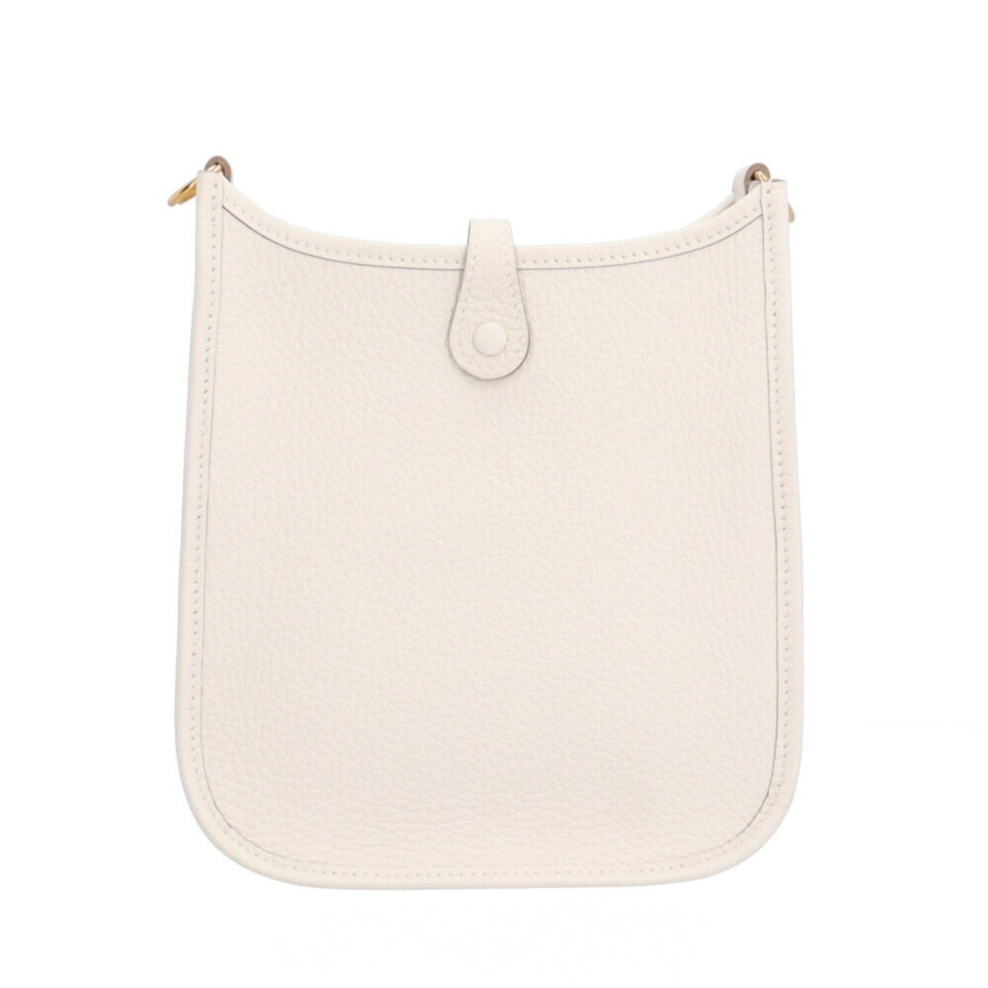Hermes Evelyn TPM Shoulder Bag Leather White Women's HERMES