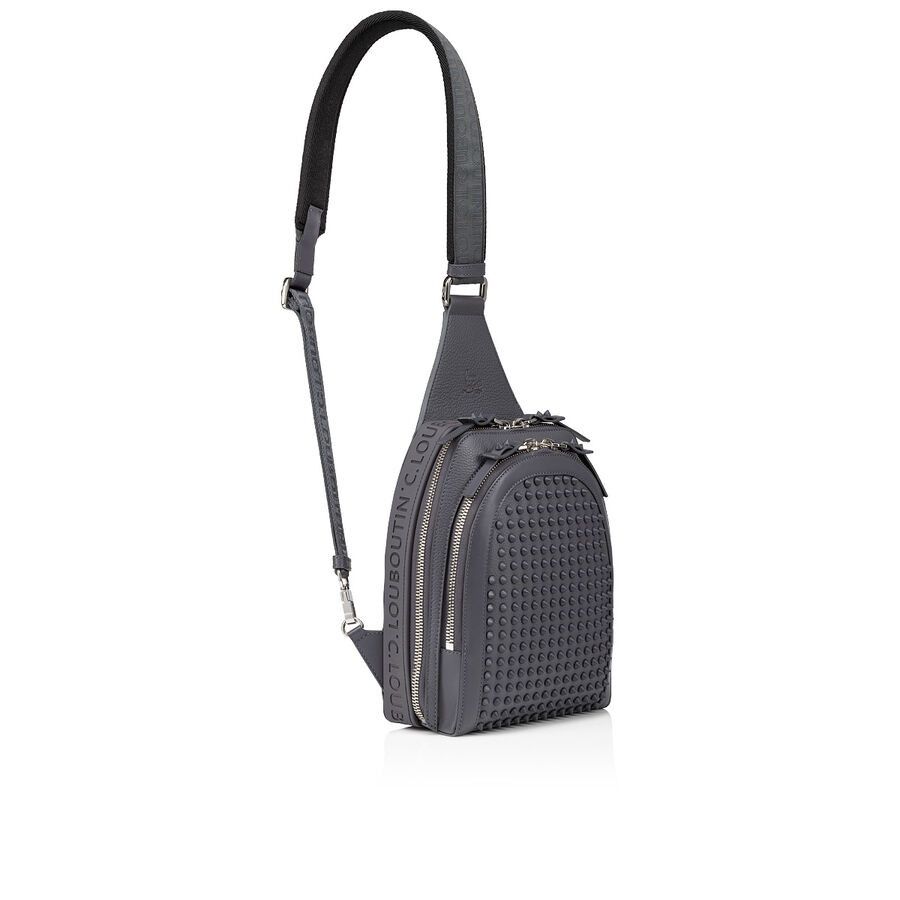 Christian Louboutin Loubifunk Calf Leather Spikes Crossbody bag in grey Size ONE SIZE - 2 Thumbnail