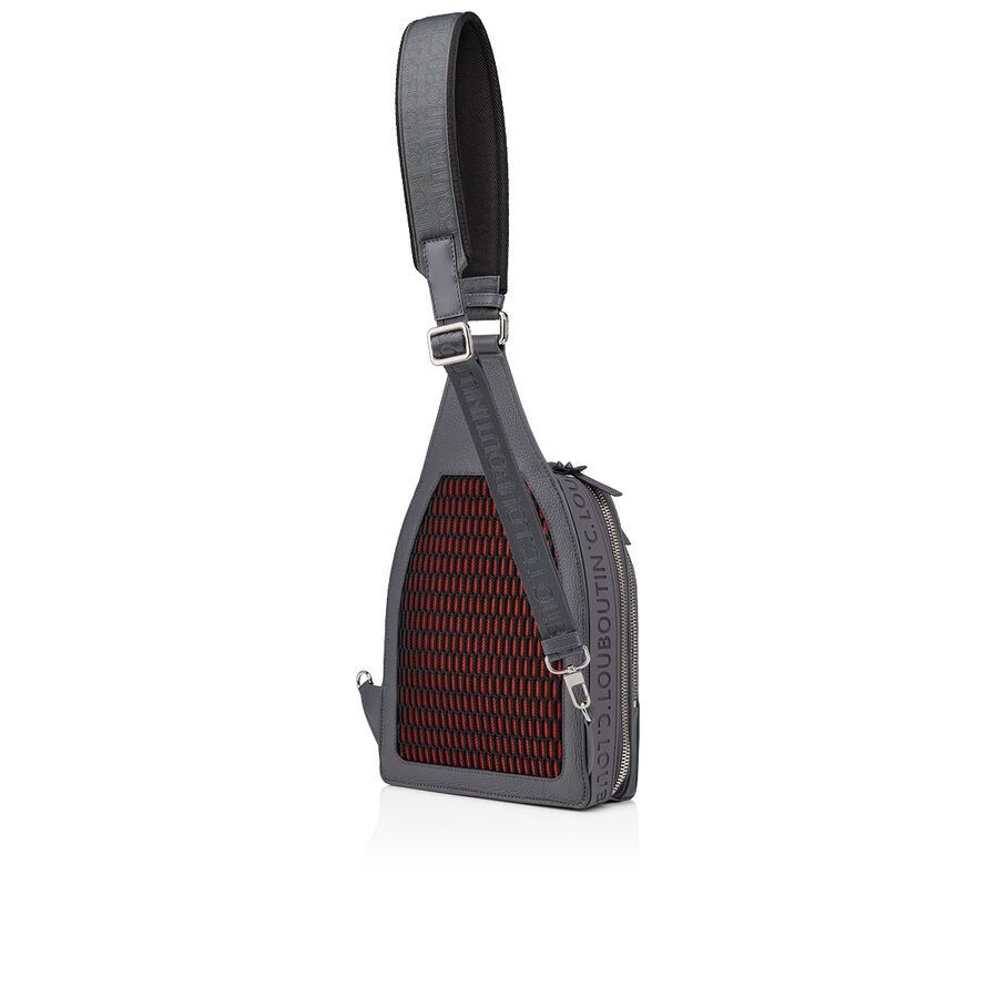 Christian Louboutin Loubifunk Calf Leather Spikes Crossbody bag in grey Size ONE SIZE - 3 Thumbnail