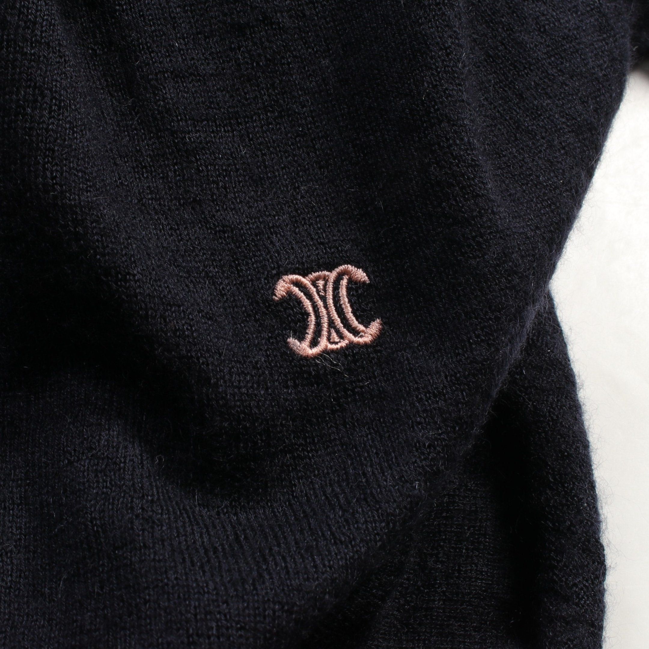 Celine Celine Knit Crew Neck Short Sleeve Cashmere Navy Size ONE SIZE - 9 Thumbnail