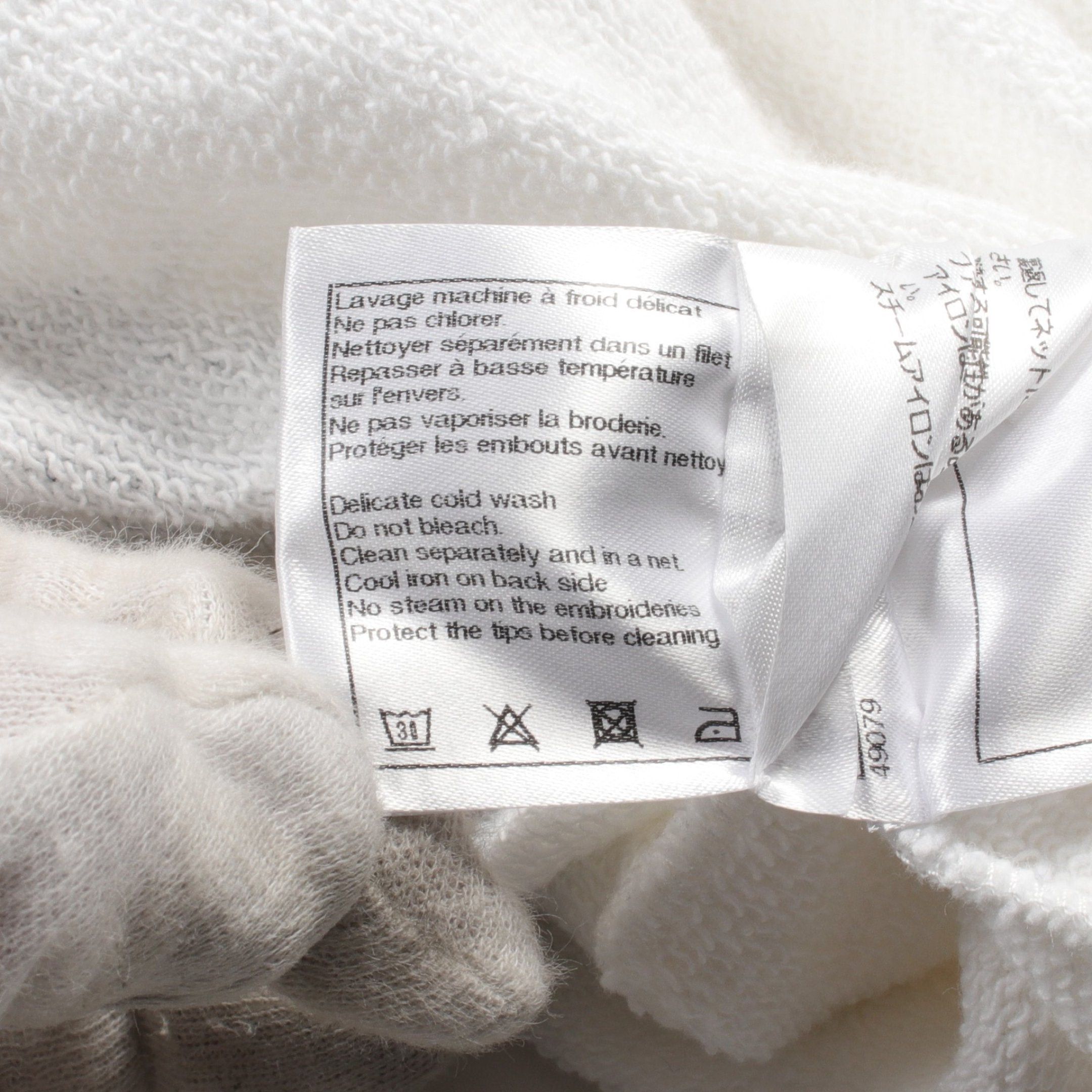 Chanel Chanel Camellia Coco Mark Pullover Hoodie No Sleeve Cotton White Black Size ONE SIZE - 5 Thumbnail