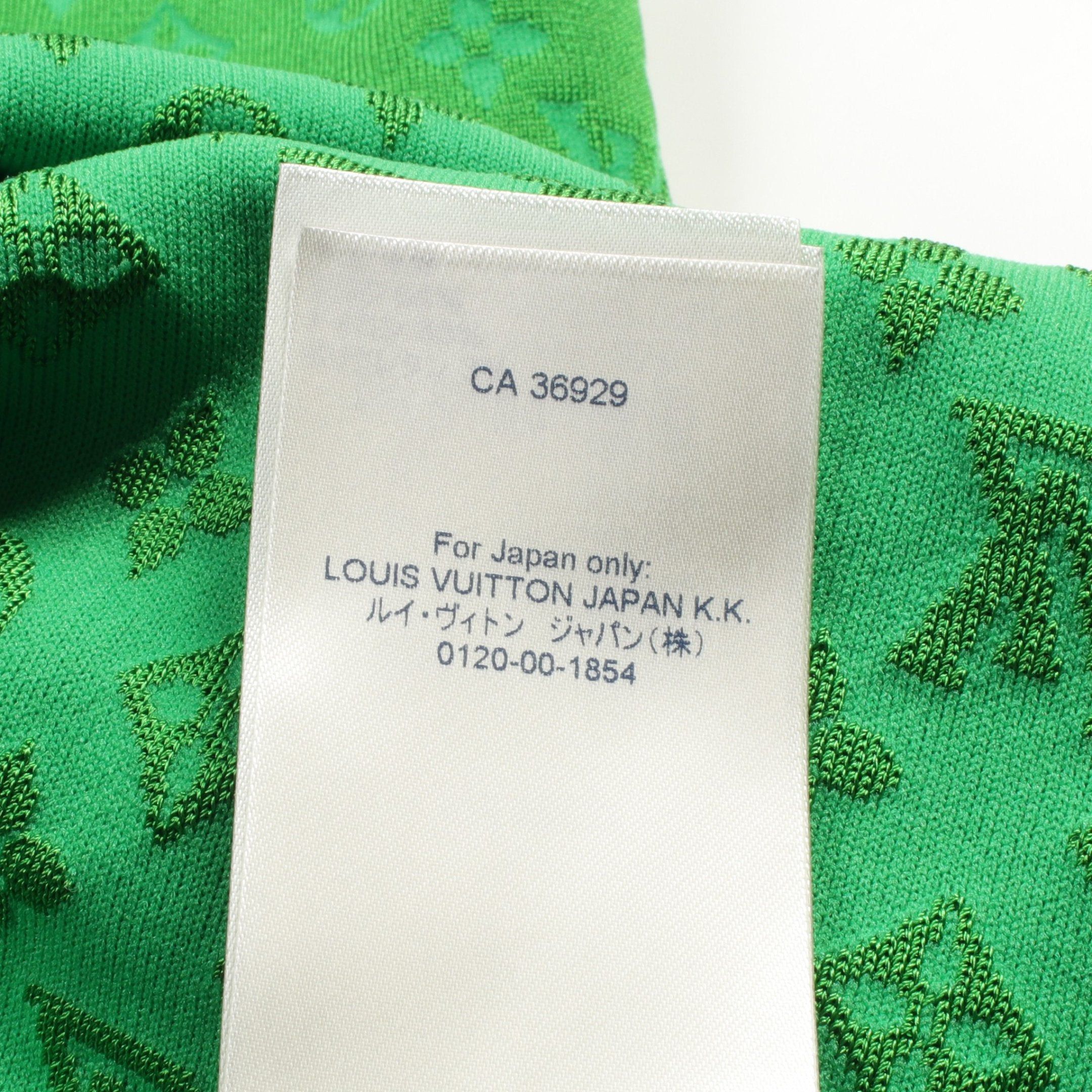 Louis Vuitton Louis Vuitton Monogram One Piece No Sleeve Silk Nylon Green Size ONE SIZE - 4 Thumbnail