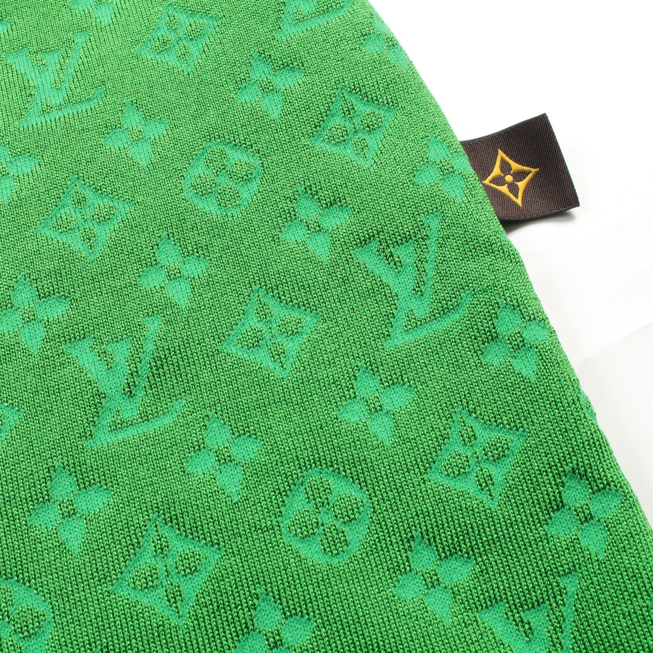 Louis Vuitton Louis Vuitton Monogram One Piece No Sleeve Silk Nylon Green Size ONE SIZE - 9 Thumbnail