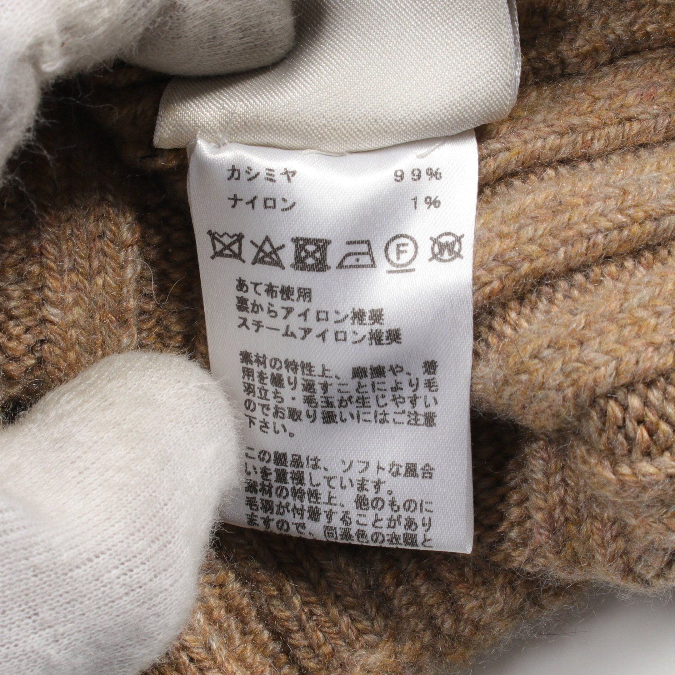 Hermes Hermes Knit Turtleneck Cashmere Light Brown Gray Size ONE SIZE - 4 Thumbnail