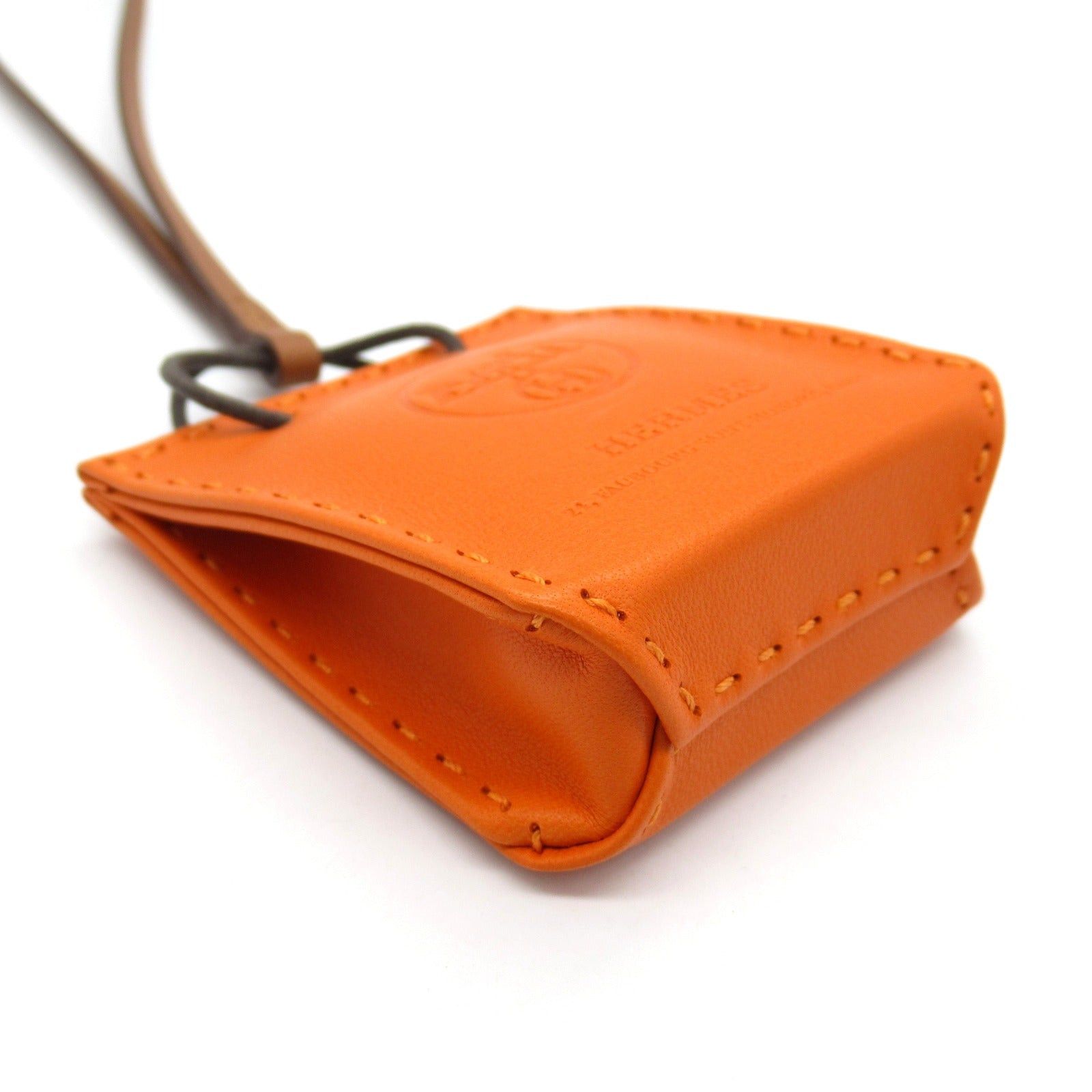 Hermes Hermes Sack Orange Bag Charm Leather Aagneau Feu Y Stamp Size ONE SIZE - 6 Thumbnail