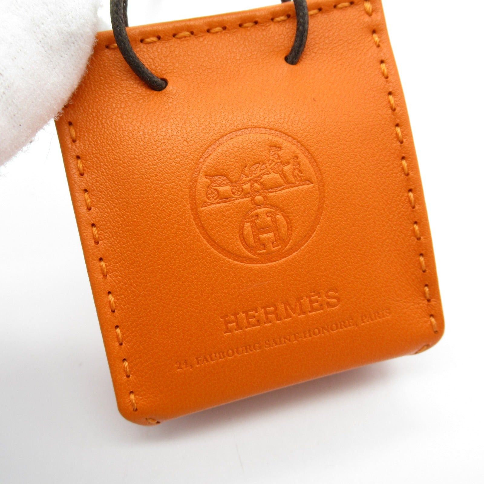 Hermes Hermes Sack Orange Bag Charm Leather Aagneau Feu Y Stamp Size ONE SIZE - 4 Thumbnail