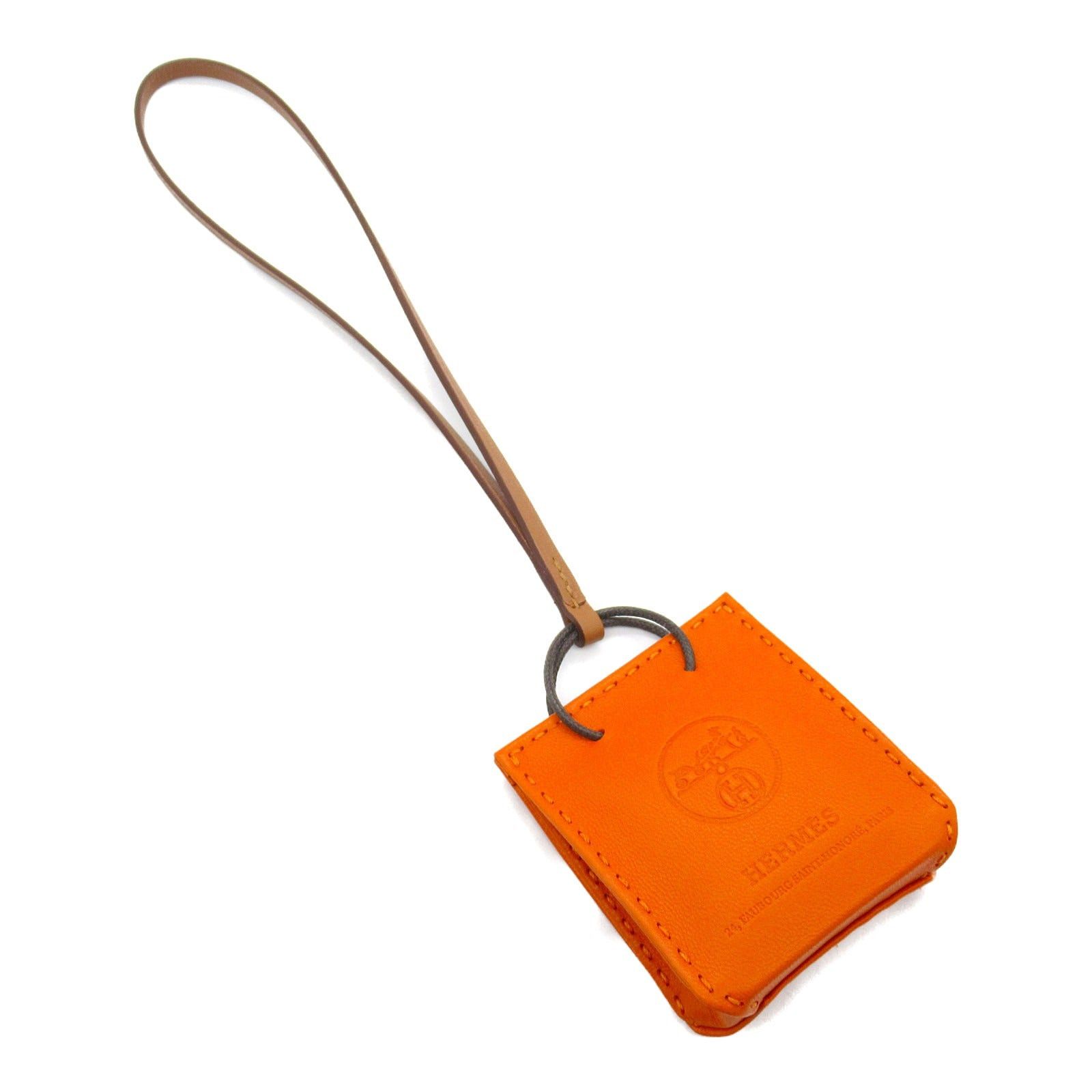 Hermes Hermes Sack Orange Bag Charm Leather Aagneau Feu Y Stamp Size ONE SIZE - 3 Thumbnail
