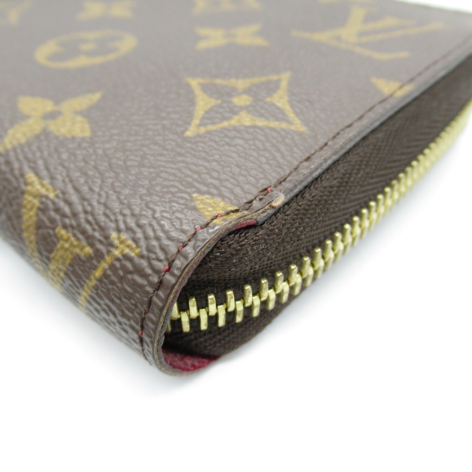 Louis Vuitton Louis Vuitton Zippy Wallet Round Long Zipper Coated Canvas Monogram Brown Bordeaux Fuchsia Size ONE SIZE - 11 Thumbnail