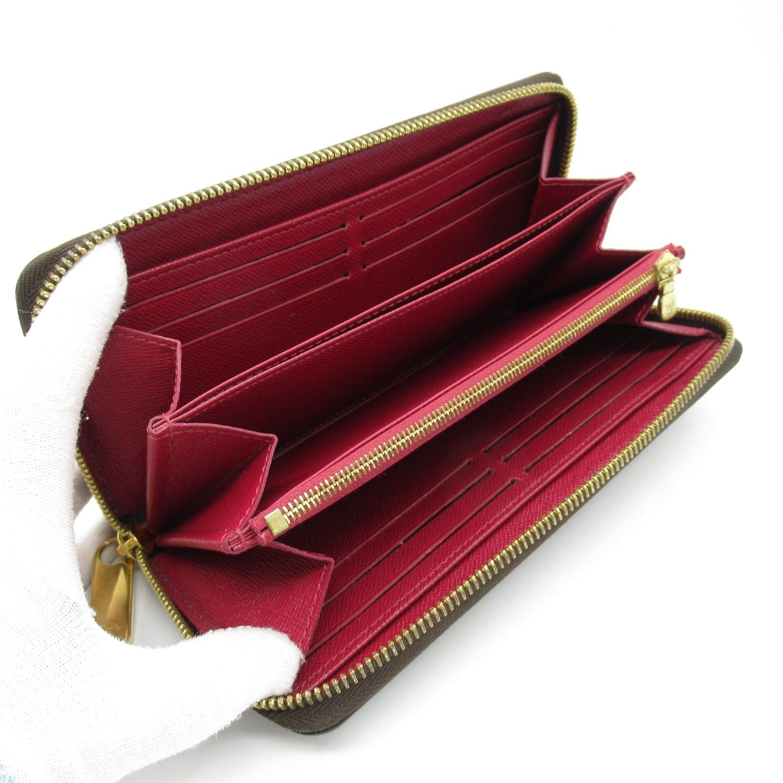 Louis Vuitton Louis Vuitton Zippy Wallet Round Long Zipper Coated Canvas Monogram Brown Bordeaux Fuchsia Size ONE SIZE - 5 Thumbnail