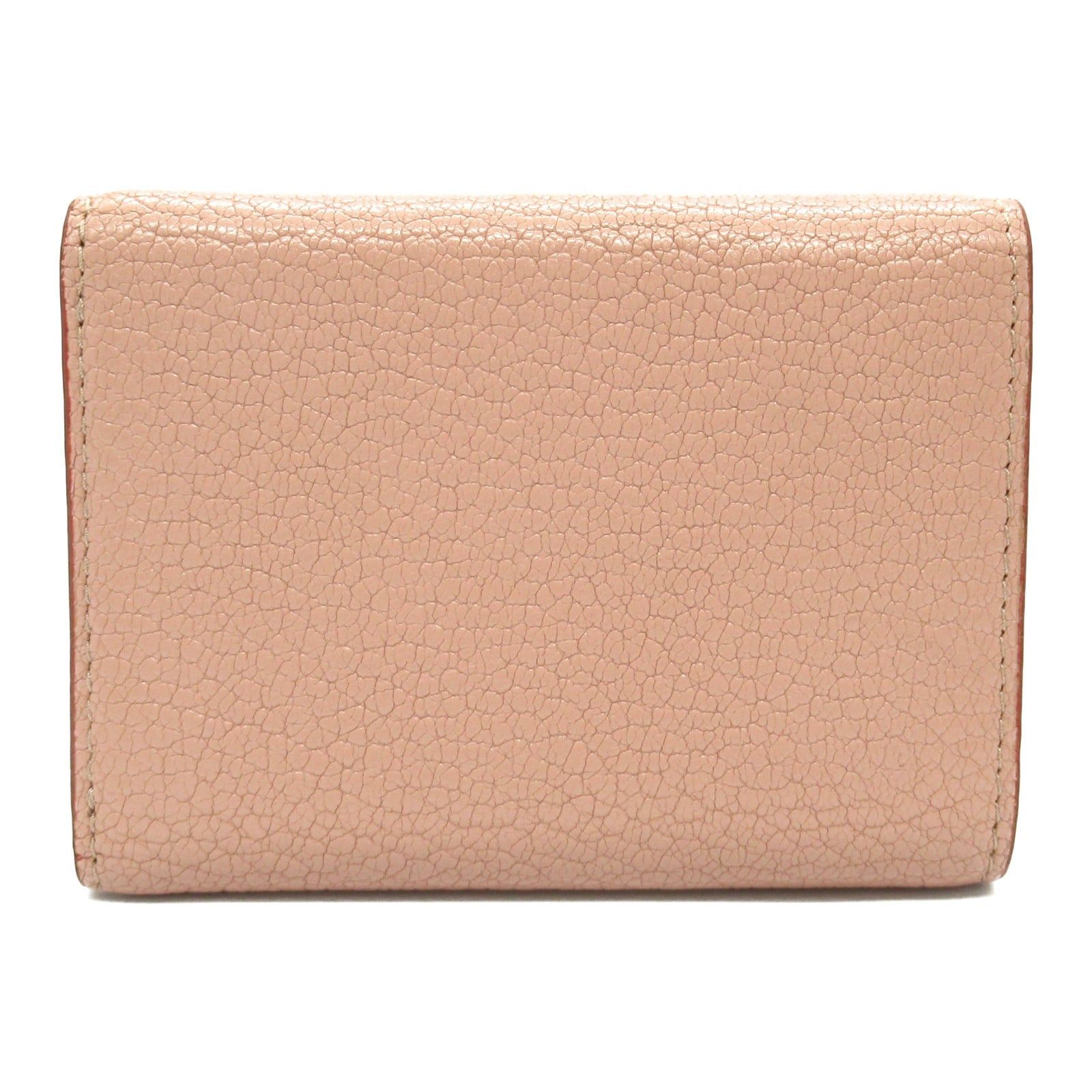 Miu Miu Miu Miu Trifold Wallet Leather Pink Size ONE SIZE - 2 Thumbnail