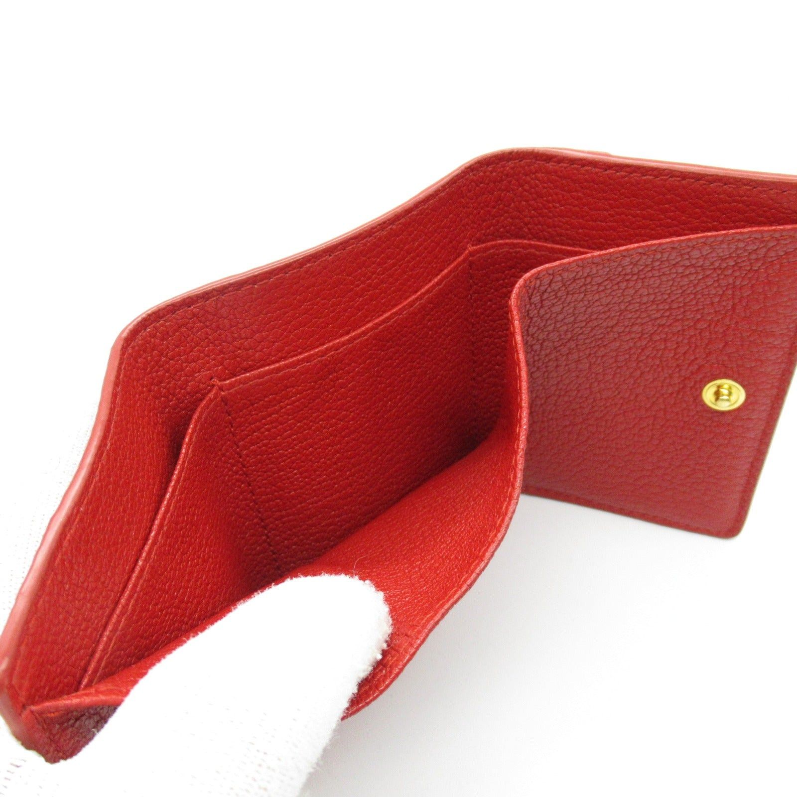 Miu Miu Miu Miu Trifold Wallet Leather Pink Size ONE SIZE - 6 Thumbnail