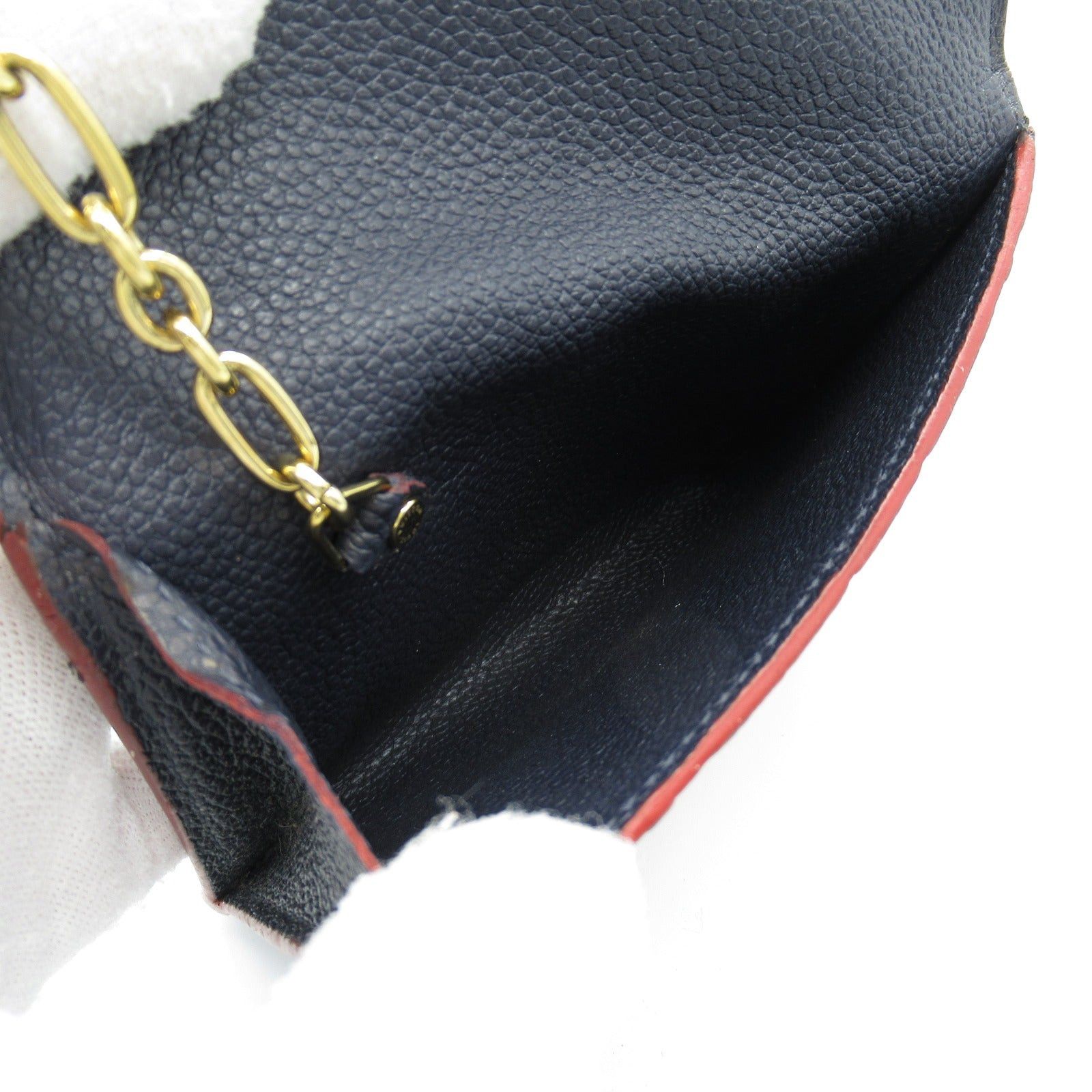Louis Vuitton Louis Vuitton Pochette Cle Key &Amp; Coin Purse Case Coated Canvas Monogram Empreinte Navy Marine Rouge Size ONE SIZE - 5 Thumbnail