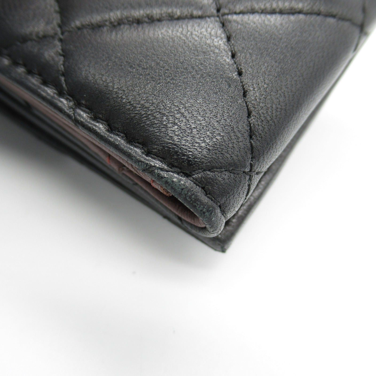 Chanel Chanel Matelasse Trifold Wallet Lambskin (Sheepskin) Black Silver Hardware Size ONE SIZE - 12 Thumbnail