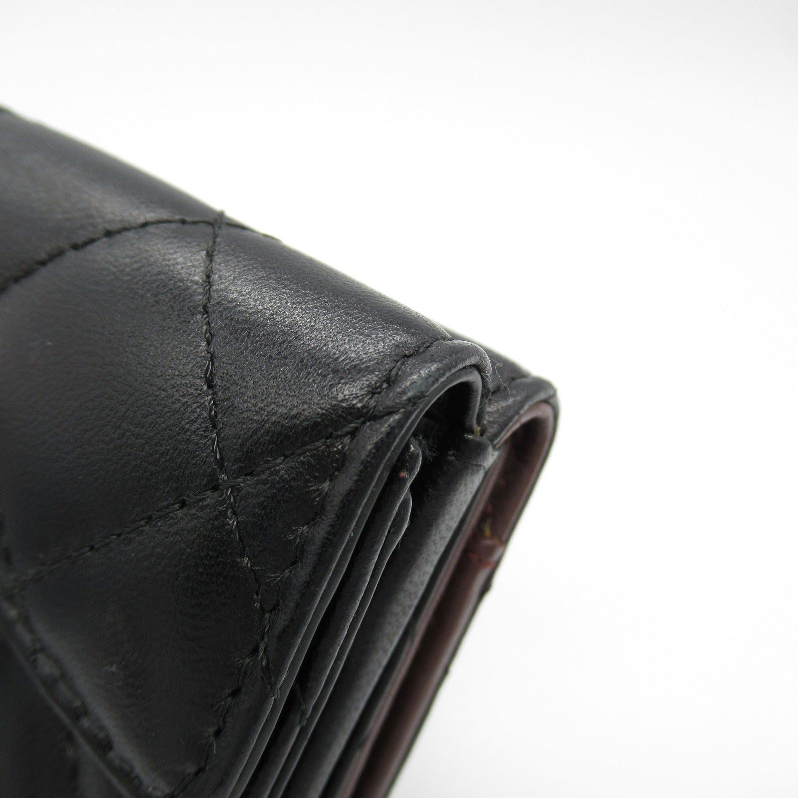 Chanel Chanel Matelasse Trifold Wallet Lambskin (Sheepskin) Black Silver Hardware Size ONE SIZE - 11 Thumbnail