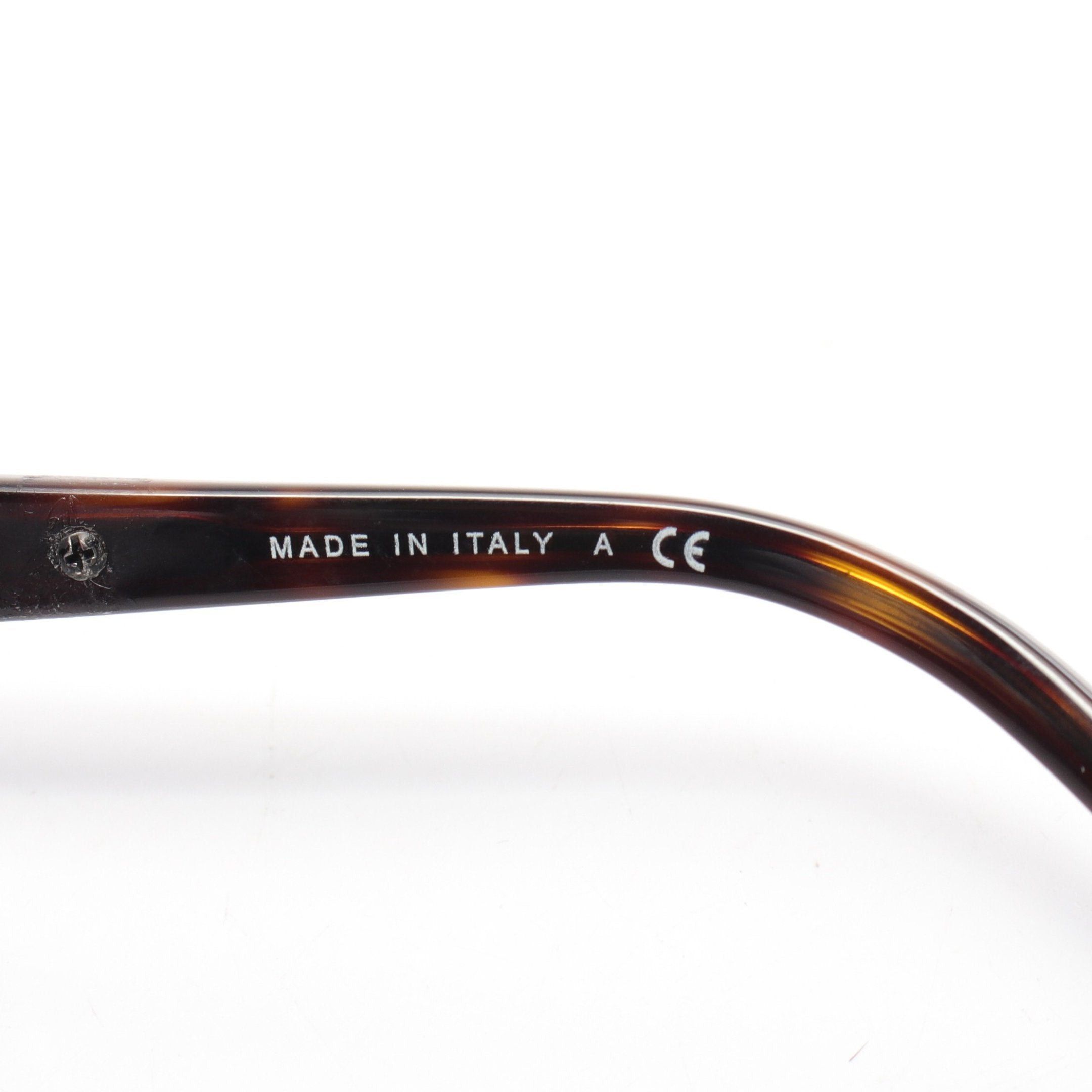 Chanel Chanel Teardrop Matelasse Coco Mark Sunglasses Leather Gold Dark Brown Size ONE SIZE - 4 Thumbnail