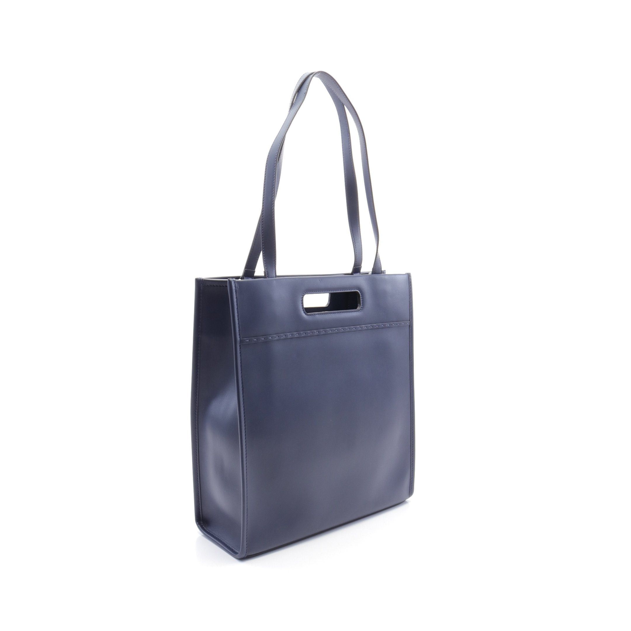 Fendi Fendi Shopping Bag Shoulder Tote Leather Navy Size ONE SIZE - 2 Thumbnail