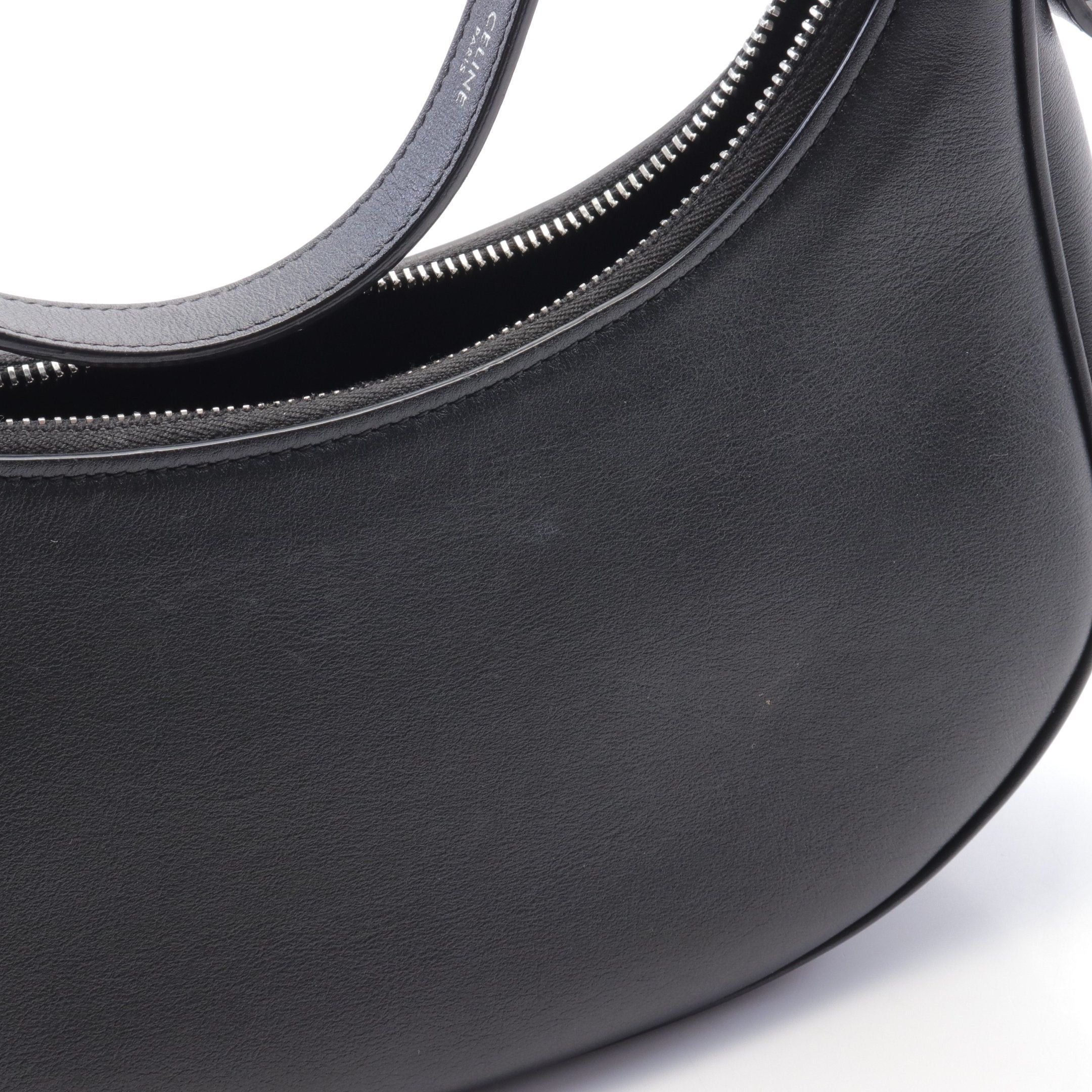 Celine Celine Ava Handbag Logo Leather Black Size ONE SIZE - 6 Thumbnail