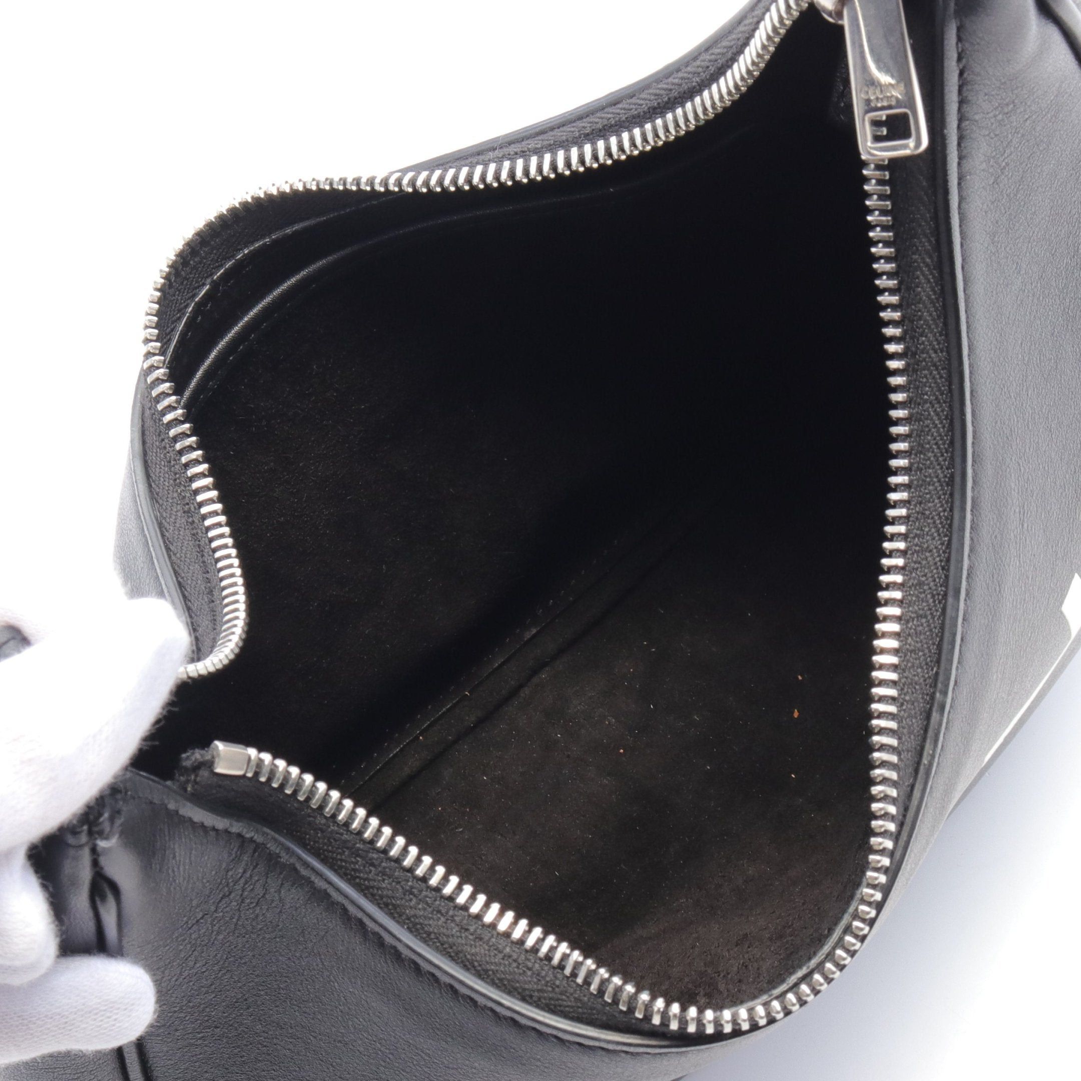 Celine Celine Ava Handbag Logo Leather Black Size ONE SIZE - 3 Thumbnail