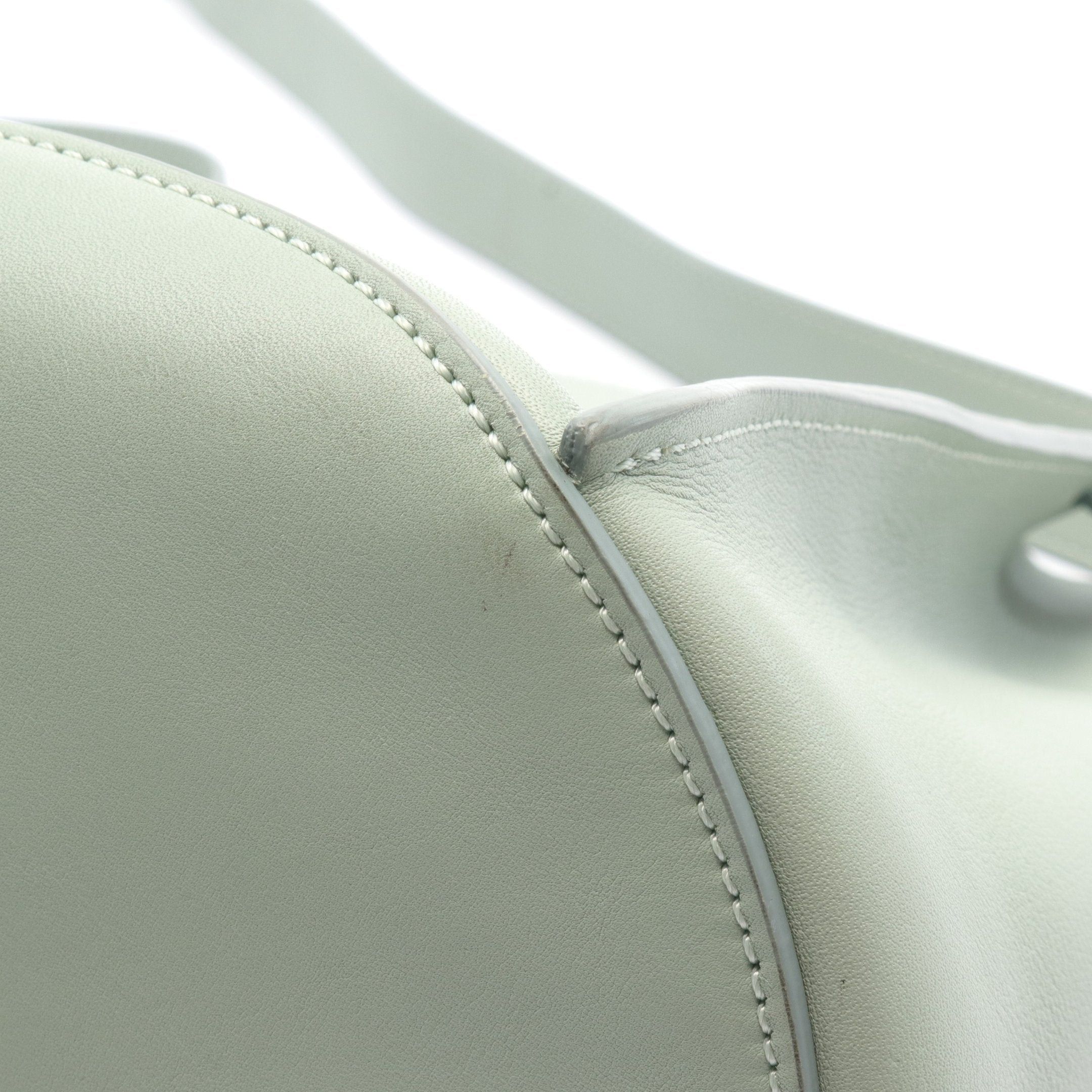 Celine Celine Big Bag Bucket Nano Handbag Leather Light Green Size ONE SIZE - 7 Thumbnail