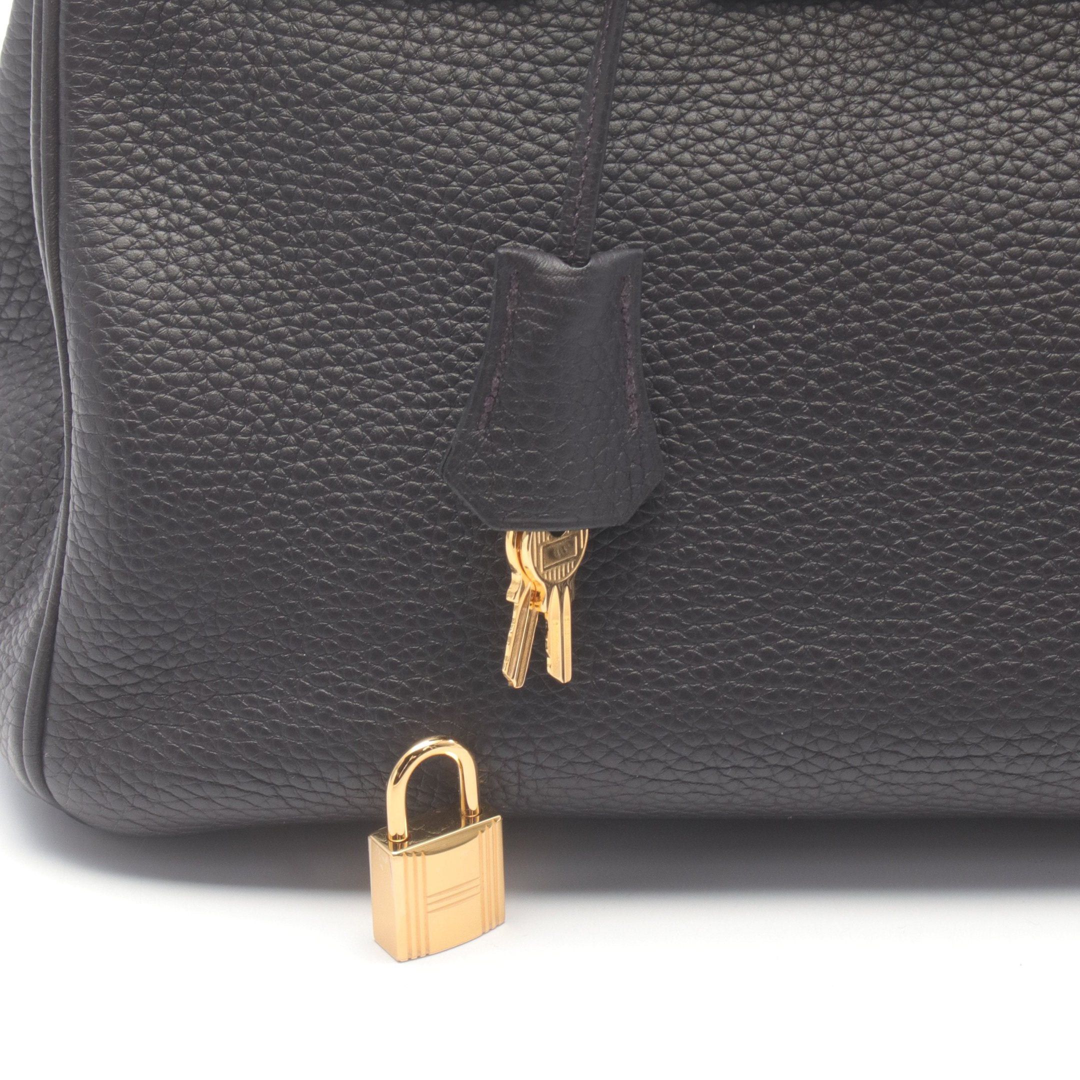 Hermes Hermes Birkin 30 Leysin Handbag Togo Dark Purple Gold Hardware T Stamp Size ONE SIZE - 6 Thumbnail