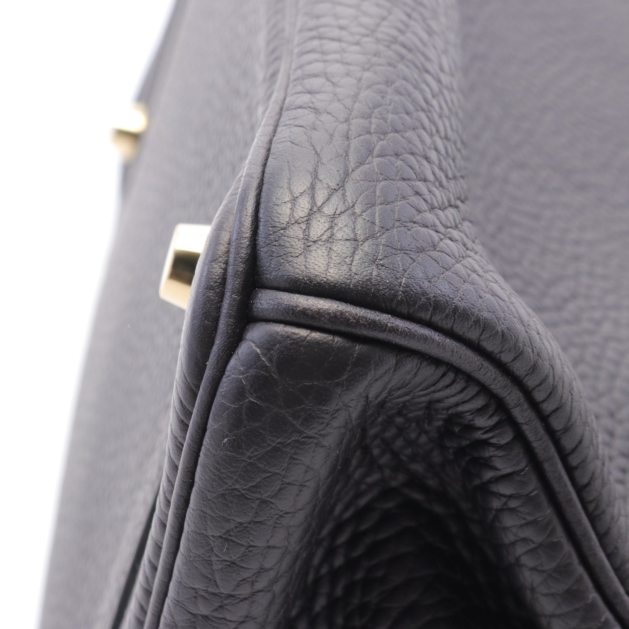 Hermes Hermes Birkin 30 Leysin Handbag Togo Dark Purple Gold Hardware T Stamp Size ONE SIZE - 8 Thumbnail