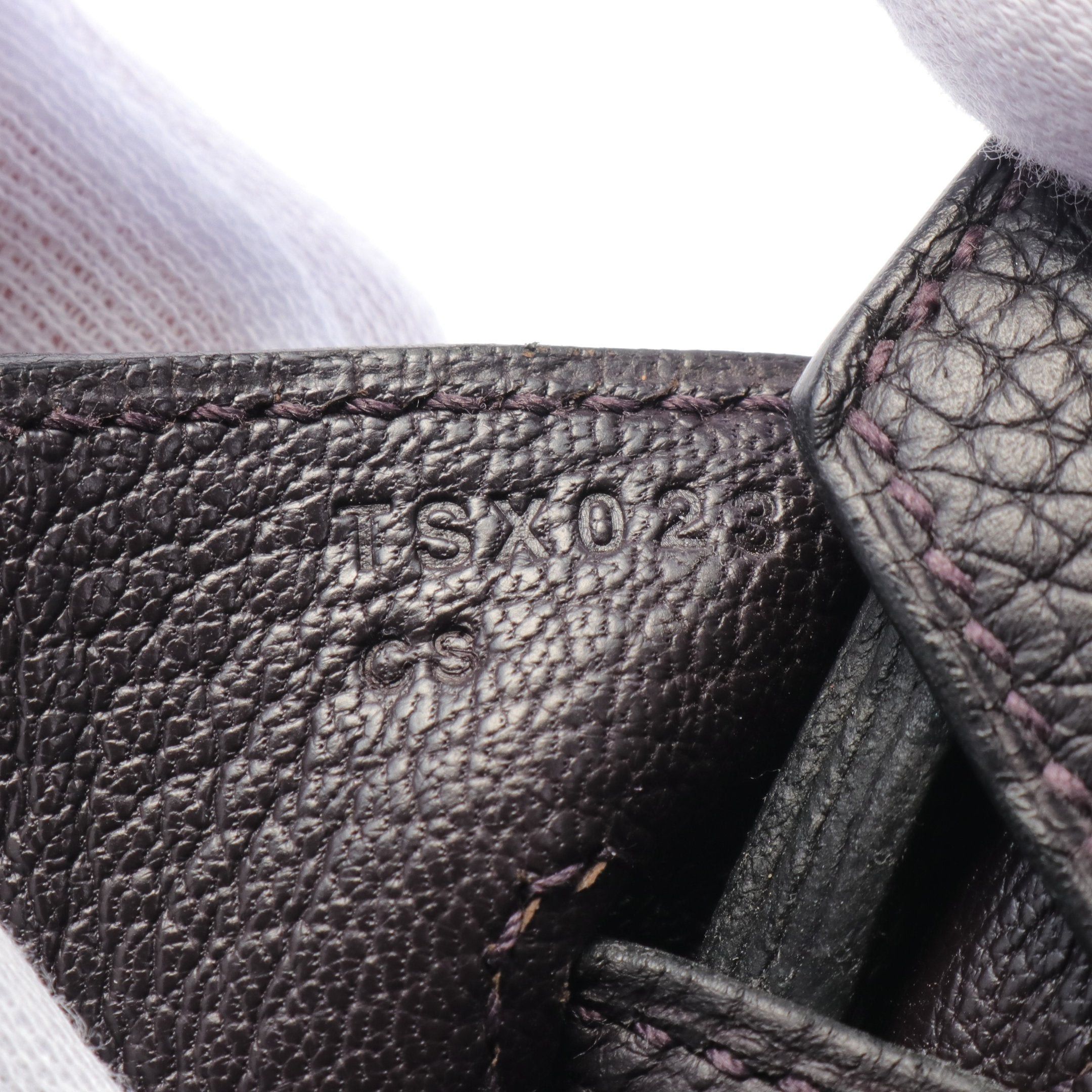 Hermes Hermes Birkin 30 Leysin Handbag Togo Dark Purple Gold Hardware T Stamp Size ONE SIZE - 5 Thumbnail