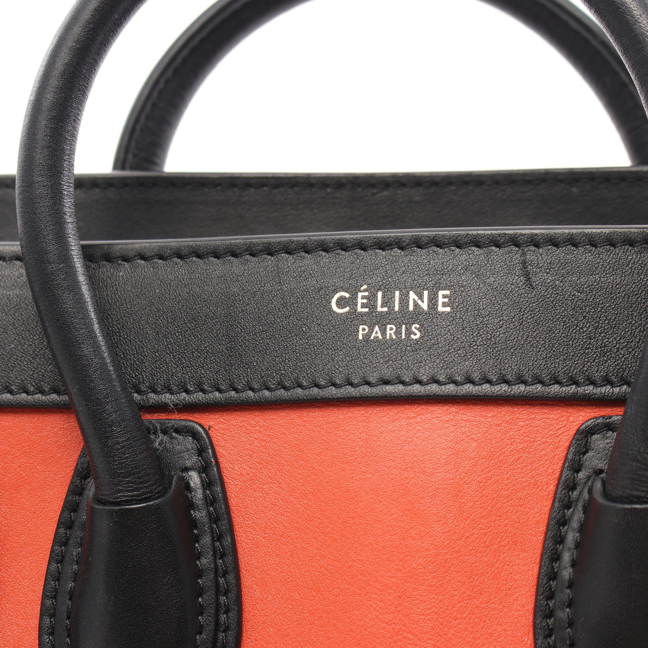 Celine Celine Luggage Nano Shopper Handbag Leather Orange Black Gray Beige Size ONE SIZE - 6 Thumbnail