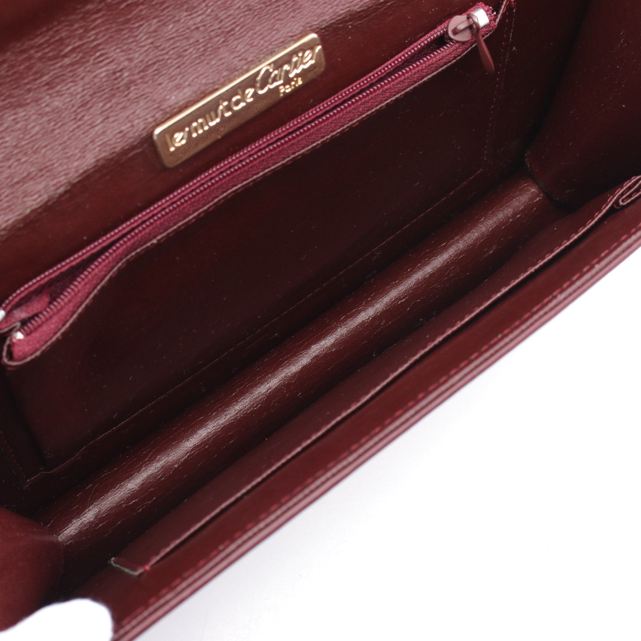 Cartier Cartier Mast Line Shoulder Bag Leather Bordeaux Size ONE SIZE - 3 Thumbnail
