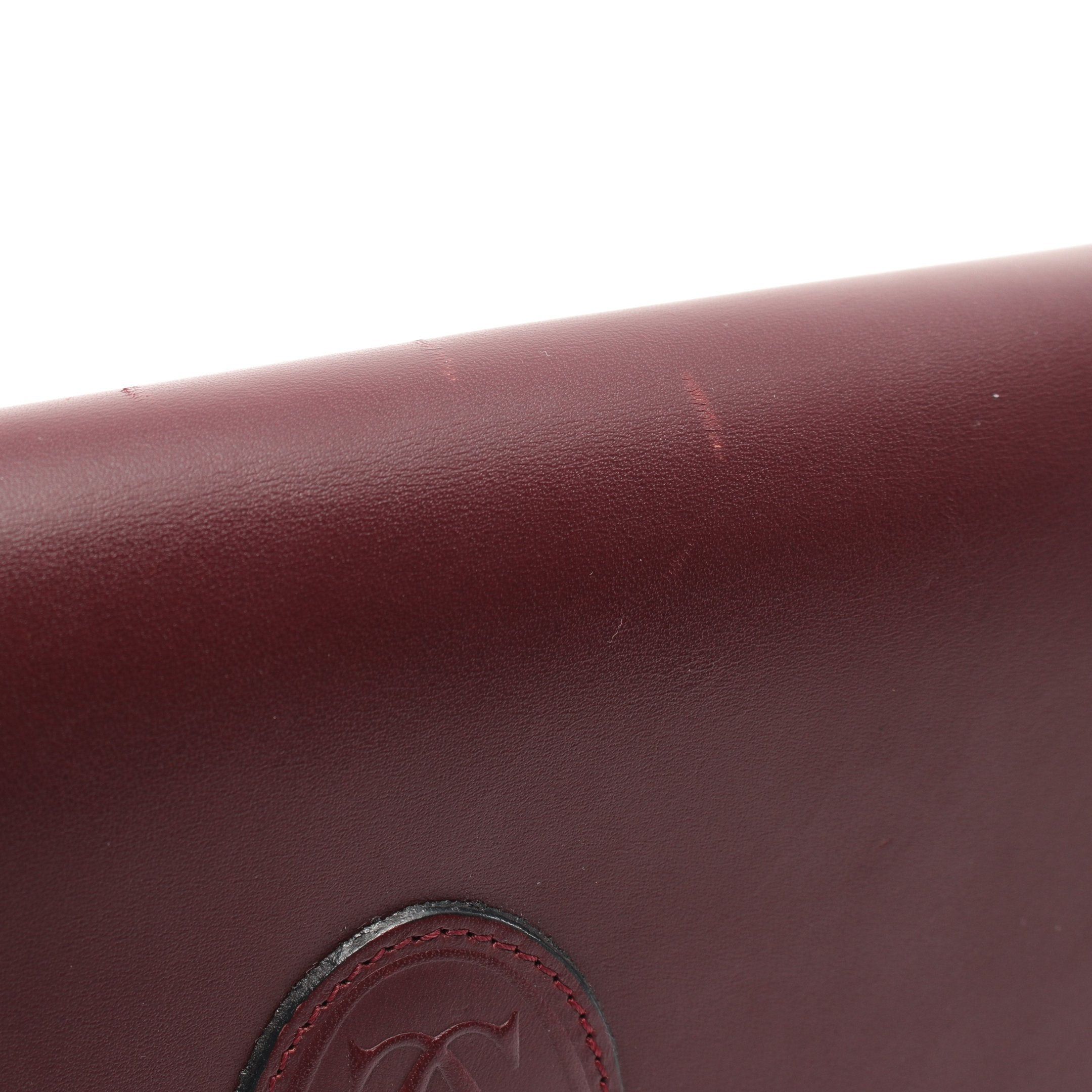 Cartier Cartier Mast Line Shoulder Bag Leather Bordeaux Size ONE SIZE - 9 Thumbnail