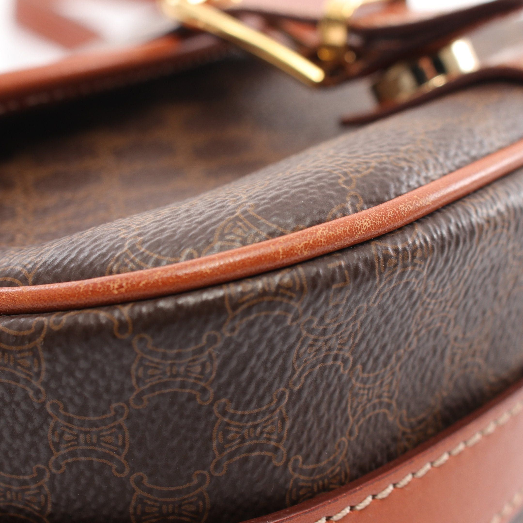 Celine Celine Macadam Shoulder Bag Leather Brown Size ONE SIZE - 8 Thumbnail