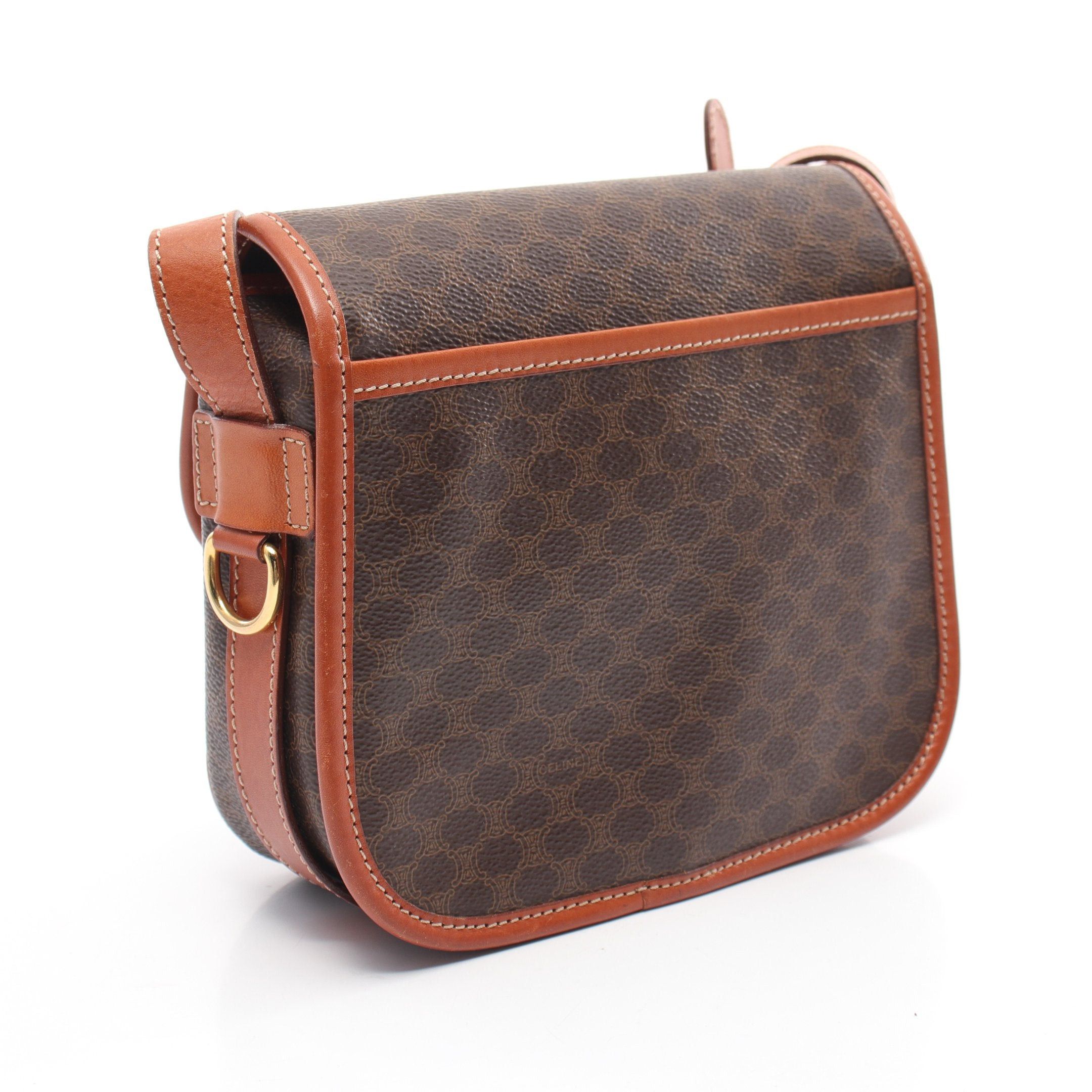 Celine Celine Macadam Shoulder Bag Leather Brown Size ONE SIZE - 2 Thumbnail