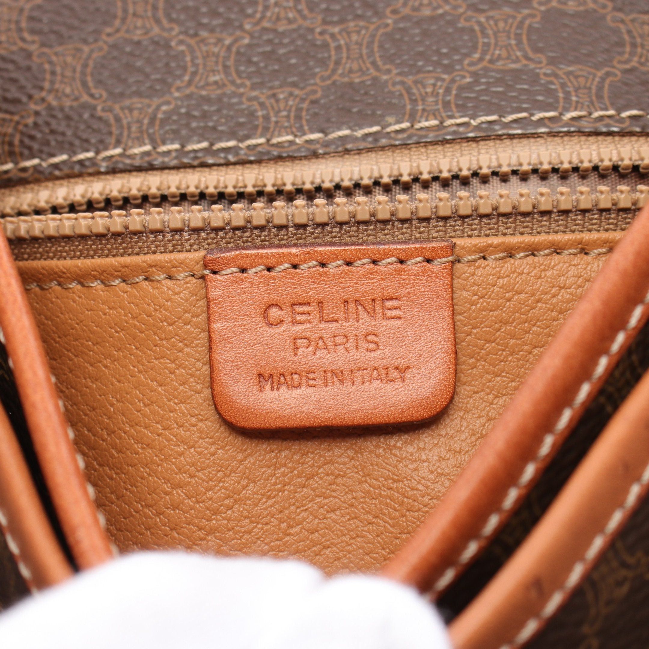 Celine Celine Macadam Shoulder Bag Leather Brown Size ONE SIZE - 4 Thumbnail