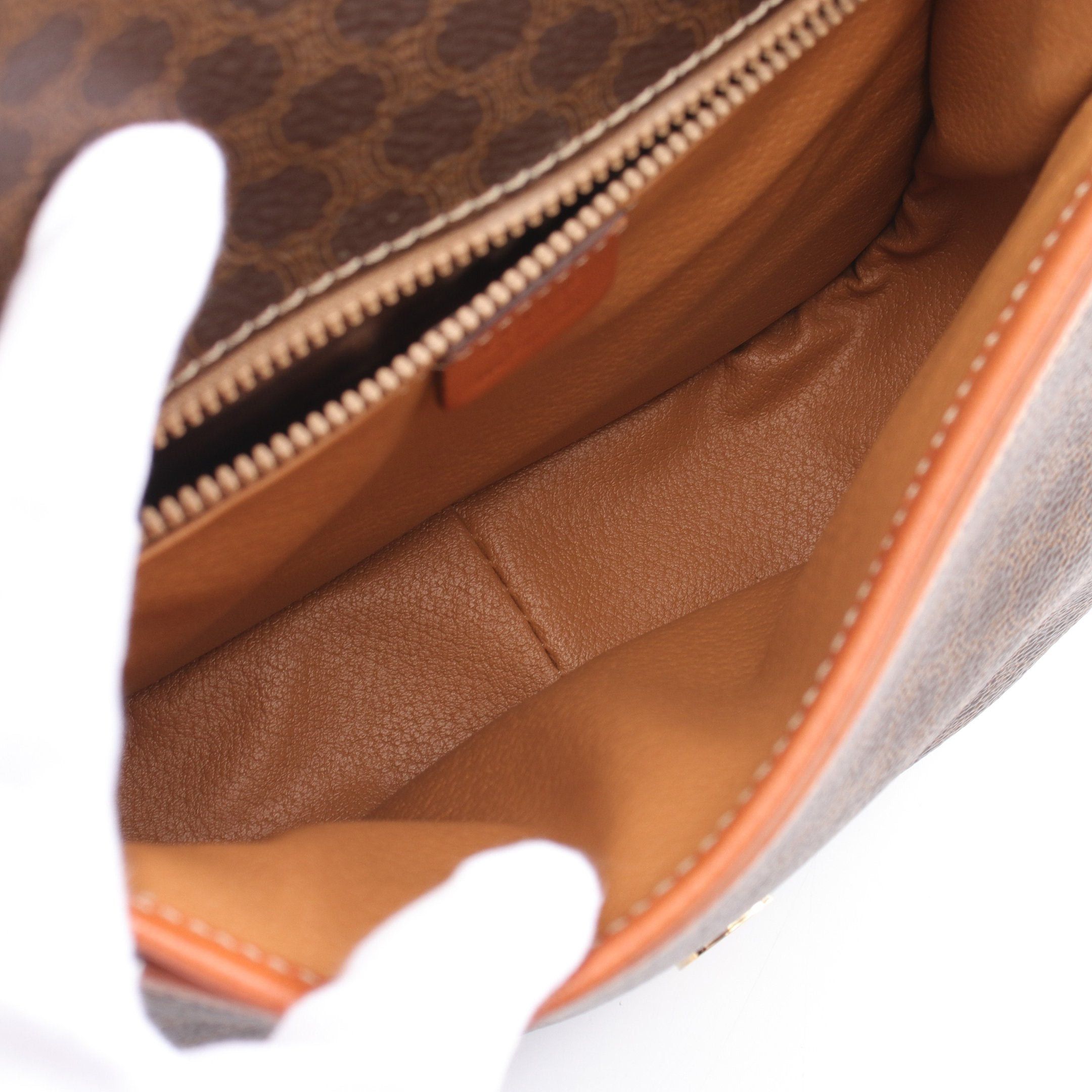 Celine Celine Macadam Shoulder Bag Leather Brown Size ONE SIZE - 3 Thumbnail