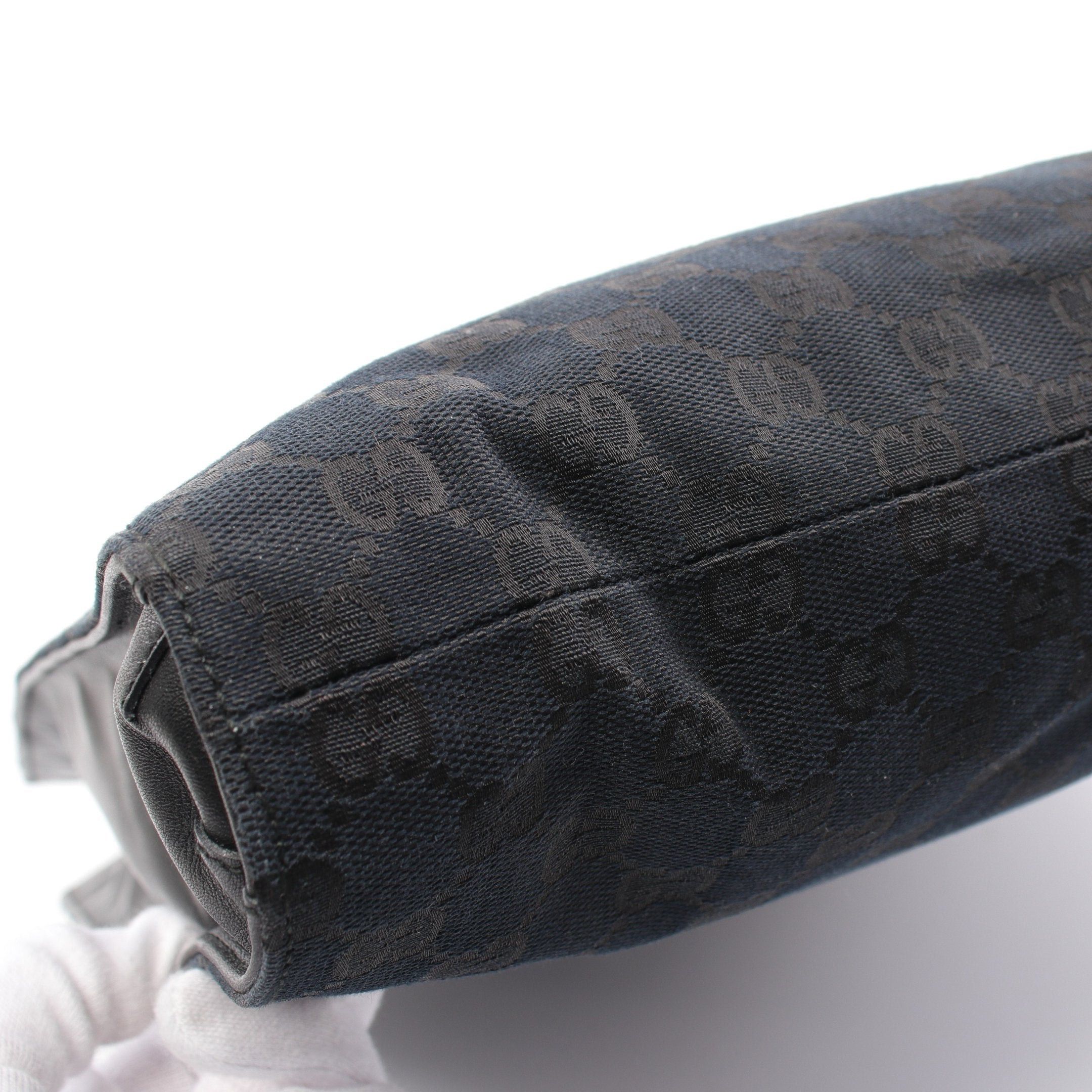 Gucci Gucci Gg Canvas Handbag Tote Bag Leather Black Size ONE SIZE - 8 Thumbnail