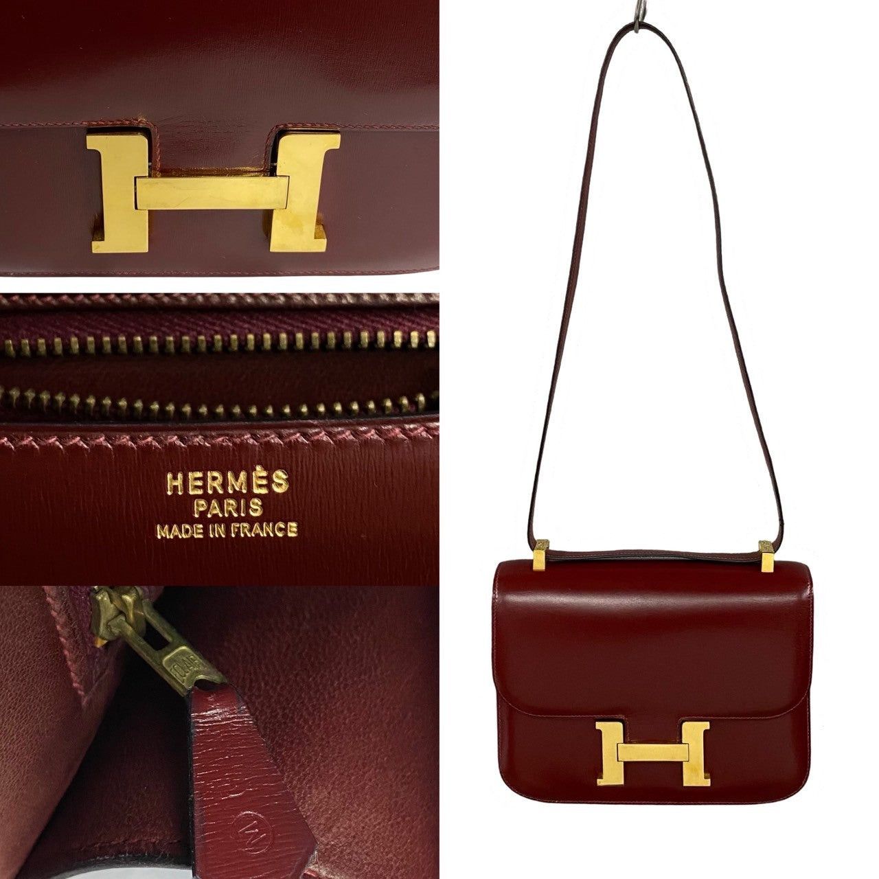 Hermes Hermes Shoulder Bag Red Leather Size ONE SIZE - 3 Thumbnail