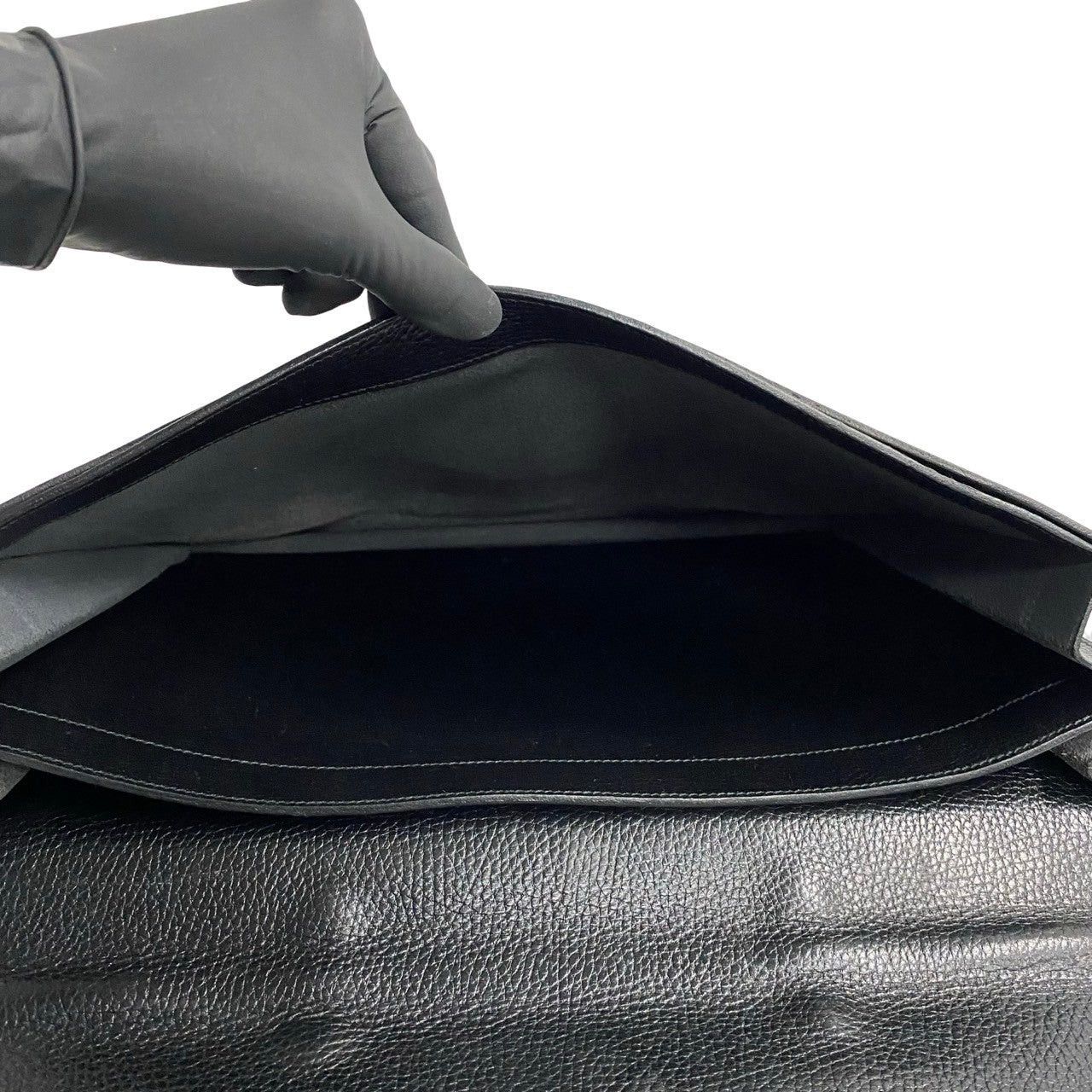 Hermes Hermes Handbag Black Leather Size ONE SIZE - 7 Thumbnail