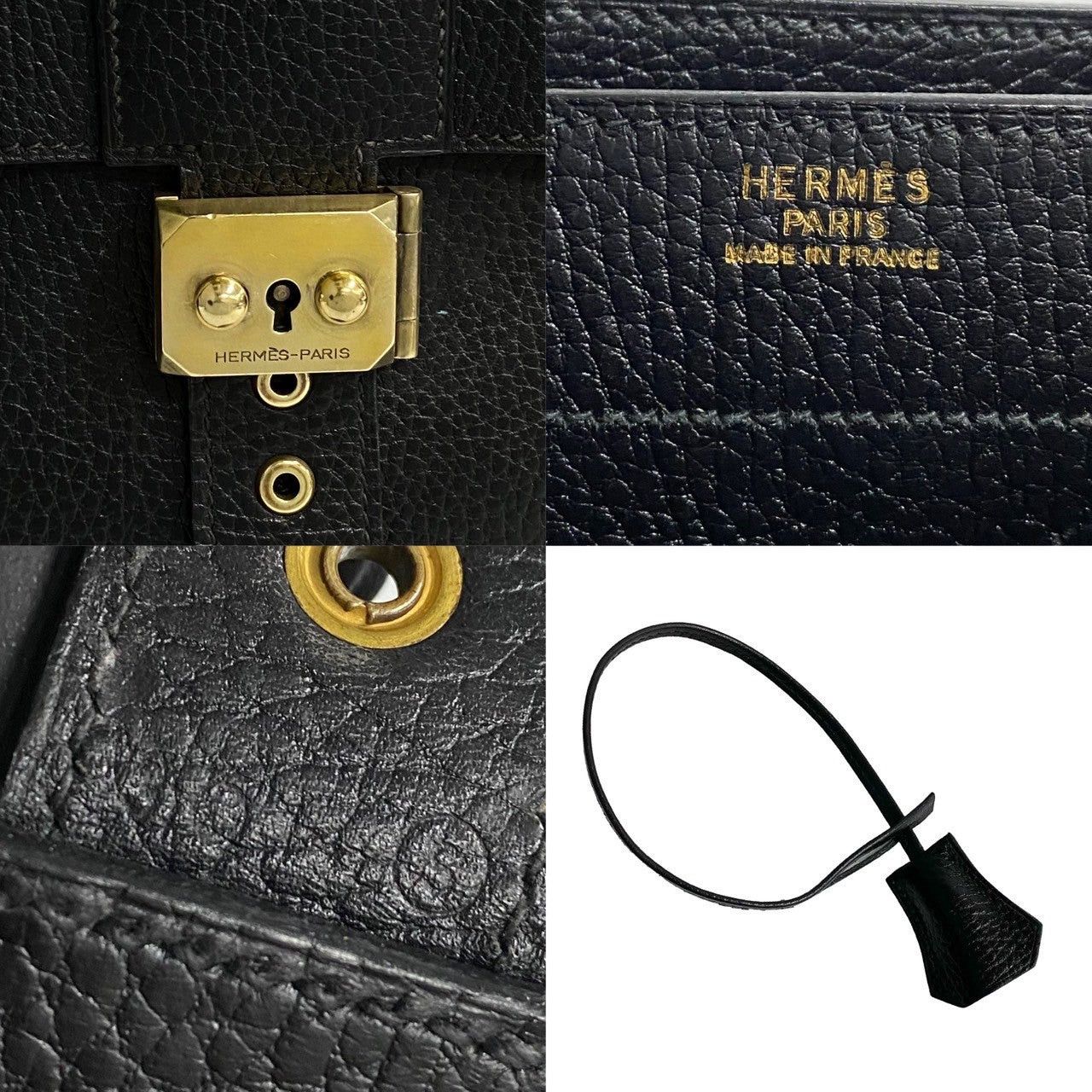 Hermes Hermes Handbag Black Leather Size ONE SIZE - 2 Thumbnail
