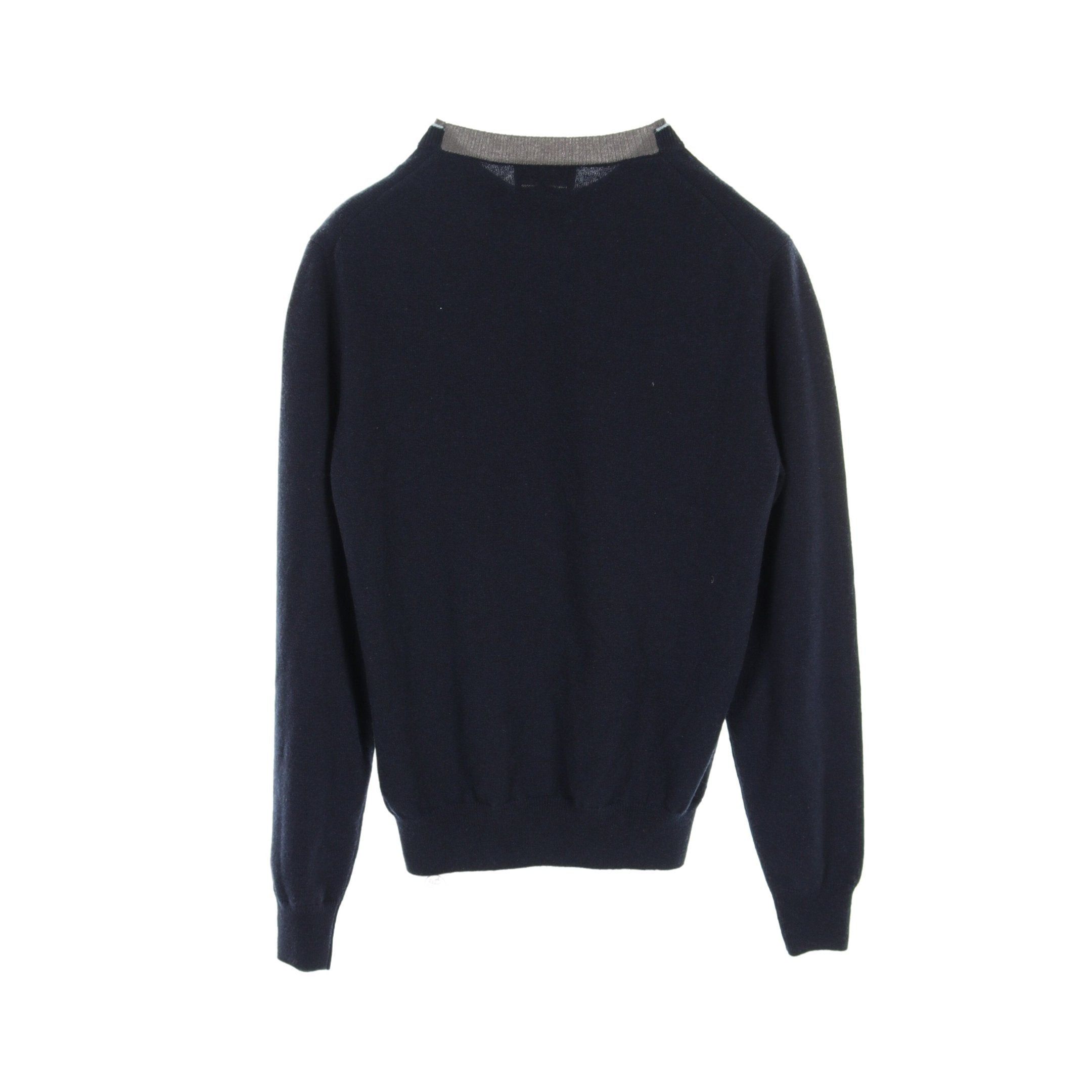 Hermes Hermes Knit H Logo Cashmere Navy Gray Light Blue Size ONE SIZE - 2 Thumbnail