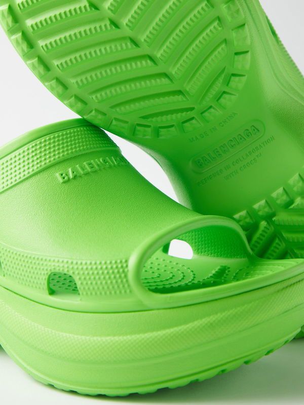 Balenciaga Pool Crocs Slides Sandals in Green Size US 6 / EU 39 - 4 Thumbnail