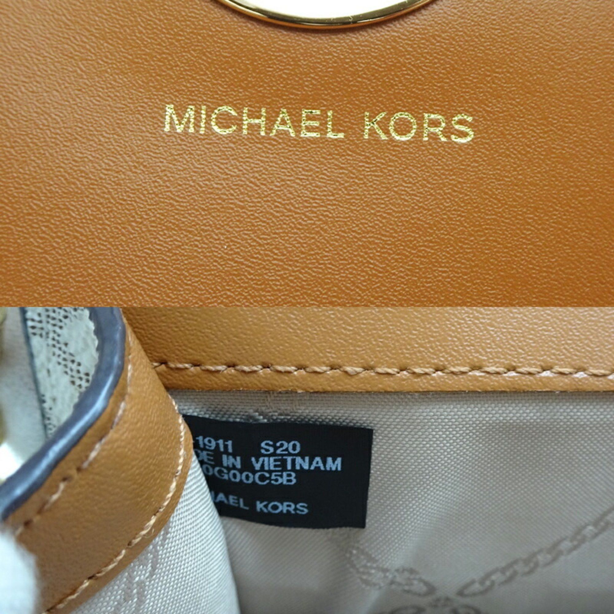 Michael Kors Michael Kors Phone Case Chain Shoulder Bag Women's 32SOG00C5B Leather White/Brown Size ONE SIZE - 7 Thumbnail