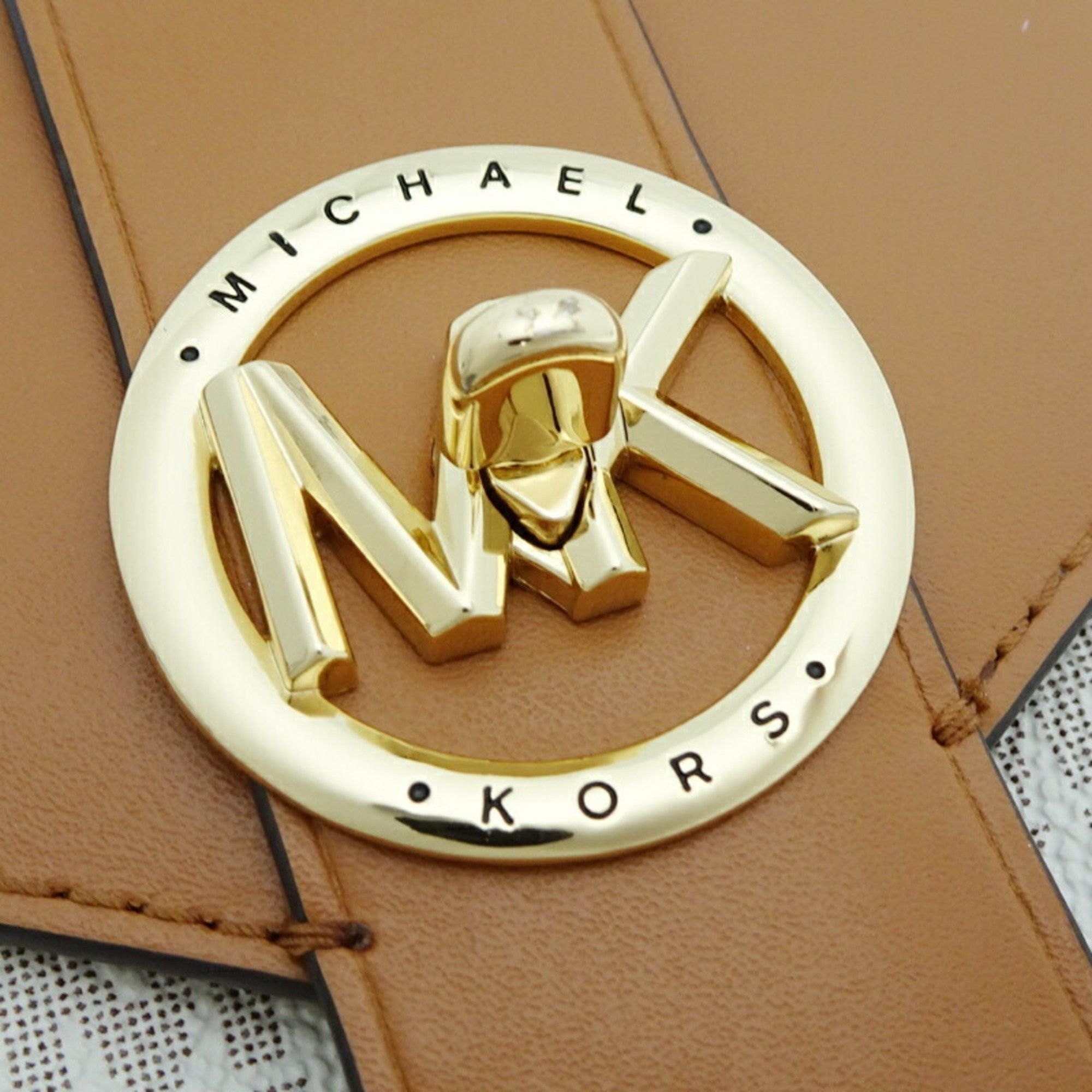 Michael Kors Michael Kors Phone Case Chain Shoulder Bag Women's 32SOG00C5B Leather White/Brown Size ONE SIZE - 8 Thumbnail
