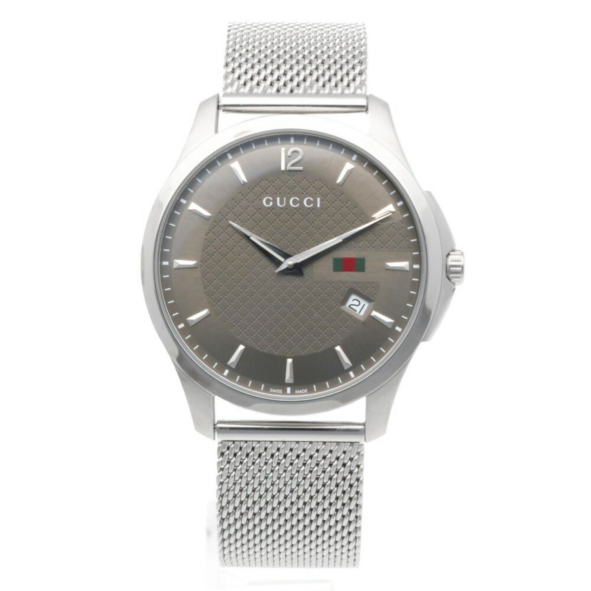 Gucci Gucci G Timeless Watch Stainless Steel 126.3 Quartz Men's GUCCI Non-Waterproof Reason for Sale Size ONE SIZE - 5 Thumbnail