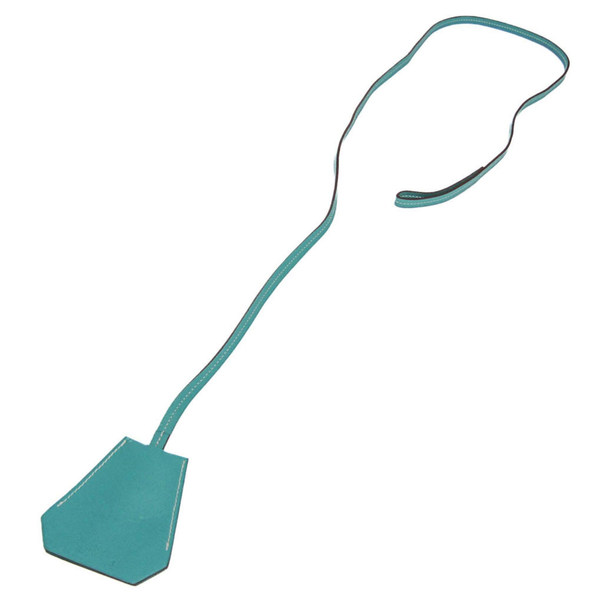 Hermes Hermes Clochette Key Ring Leather,Metal Men,Women Casual Pendant Necklace (Green) Size ONE SIZE - 2 Thumbnail