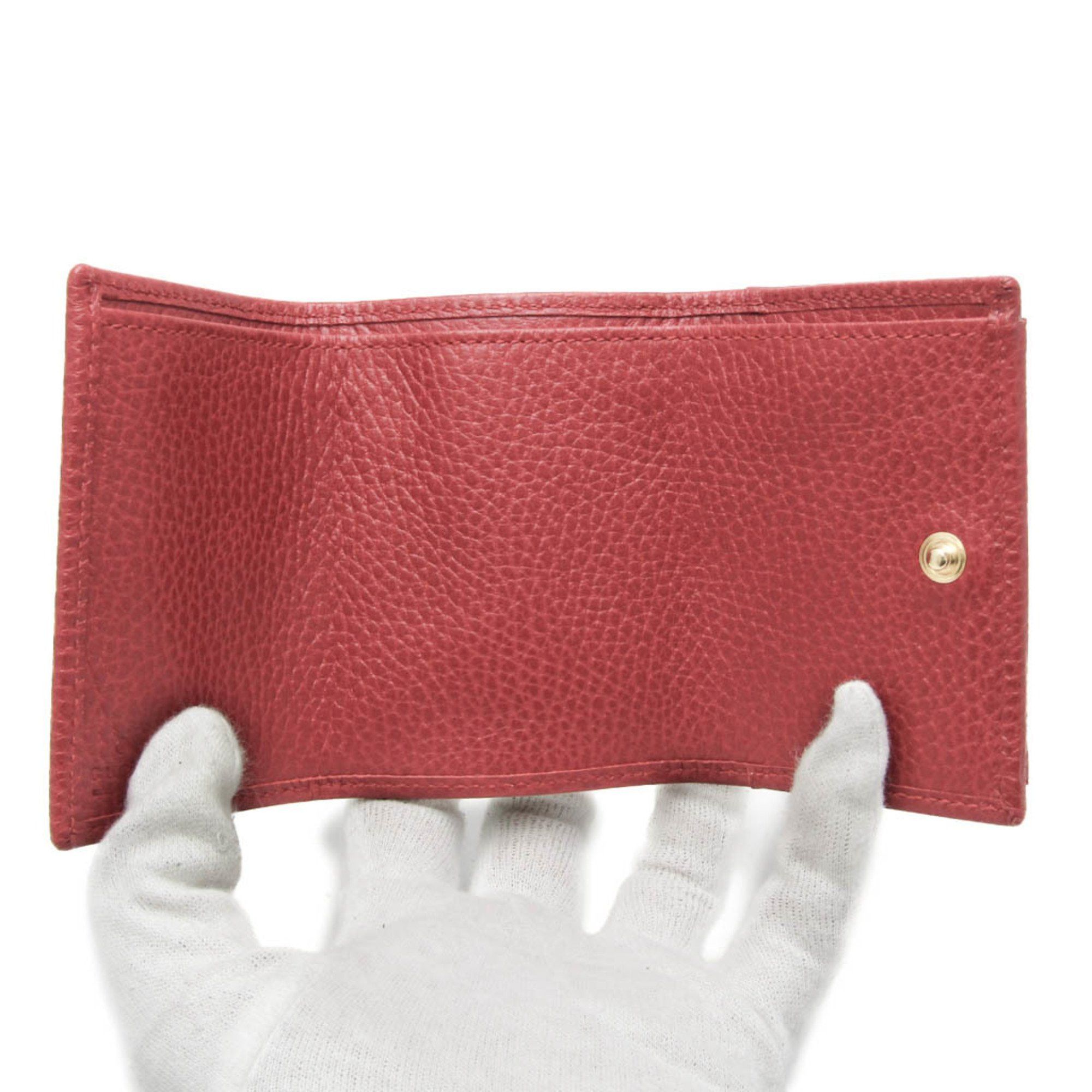Gucci Gucci Petit Marmont 523277 Women's Leather Wallet (tri-fold) Red Color Size ONE SIZE - 3 Thumbnail