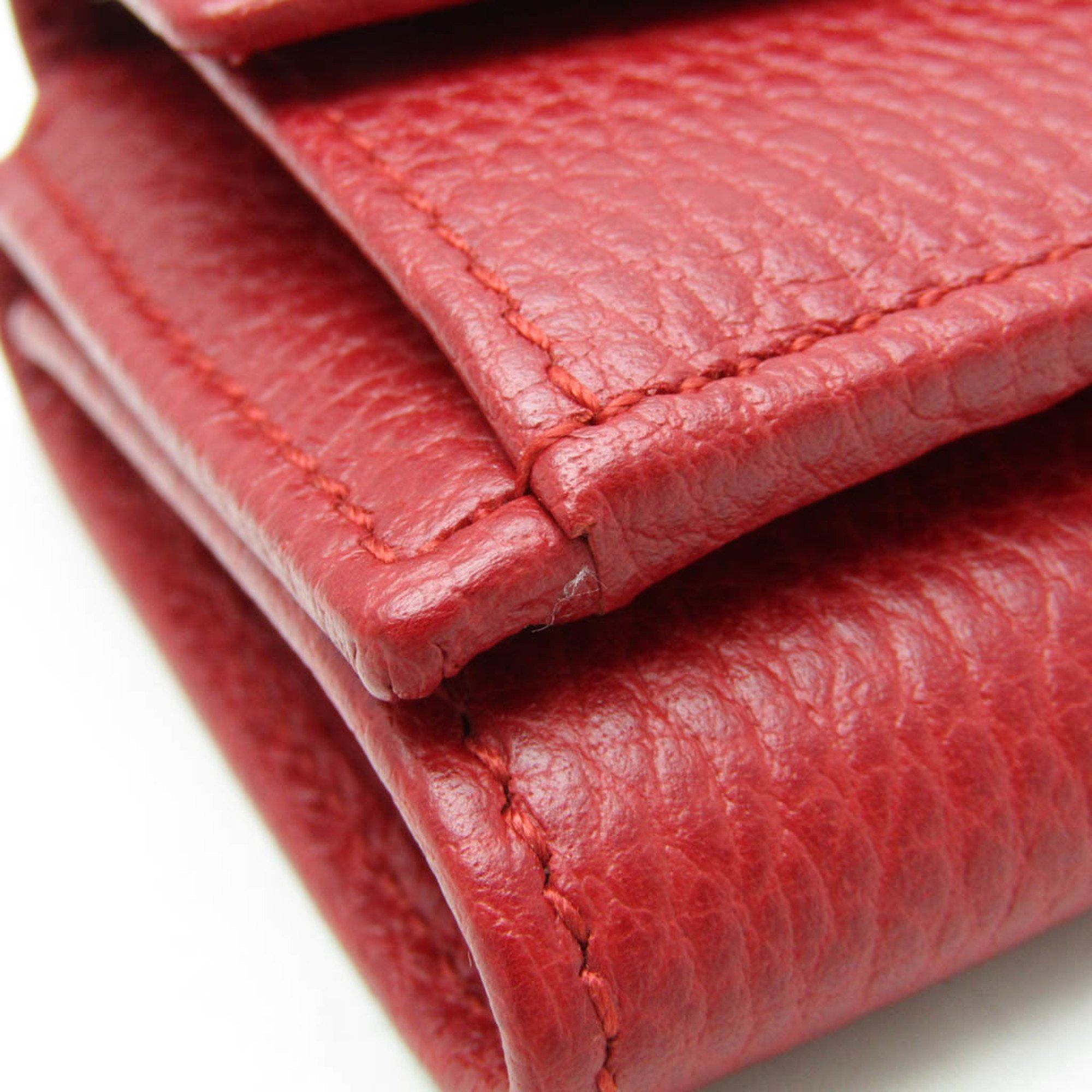 Gucci Gucci Petit Marmont 523277 Women's Leather Wallet (tri-fold) Red Color Size ONE SIZE - 7 Thumbnail